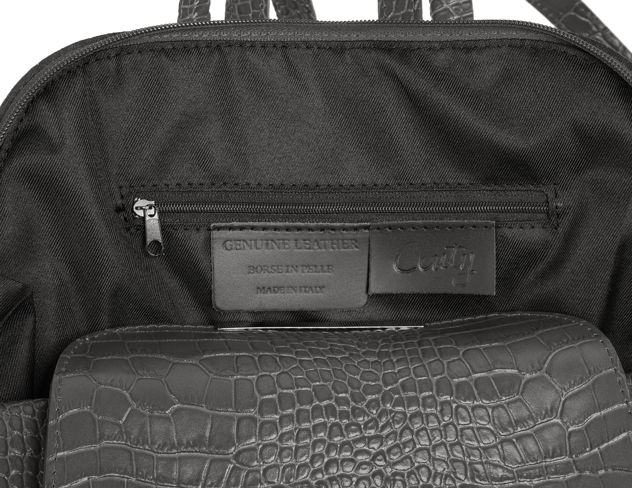 Cluty Cityrucksack echt Leder, Made in Italy