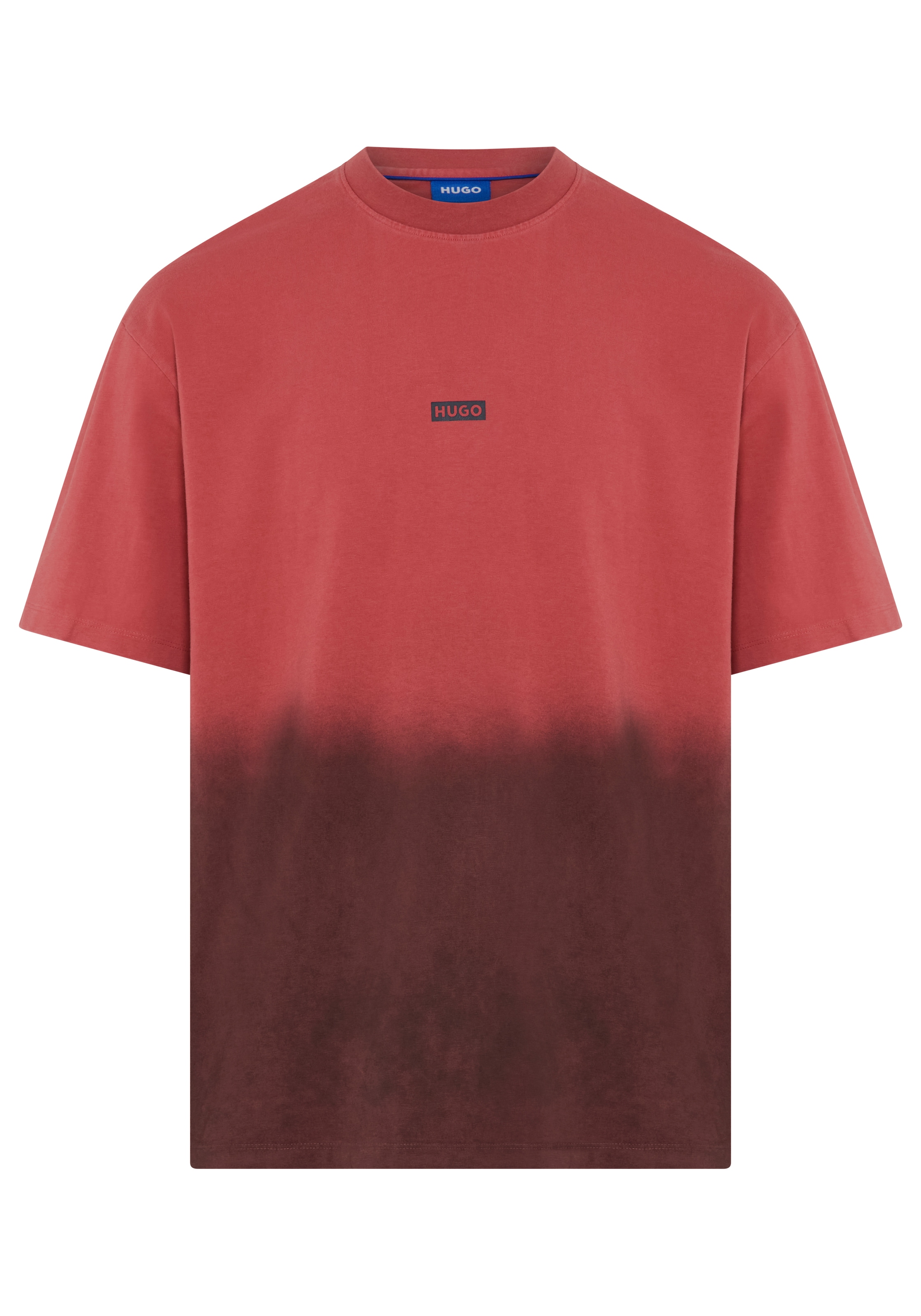 HUGO T-Shirt »Nalono_F« mit Farbverlauf, Loose Fit, Rückendruck