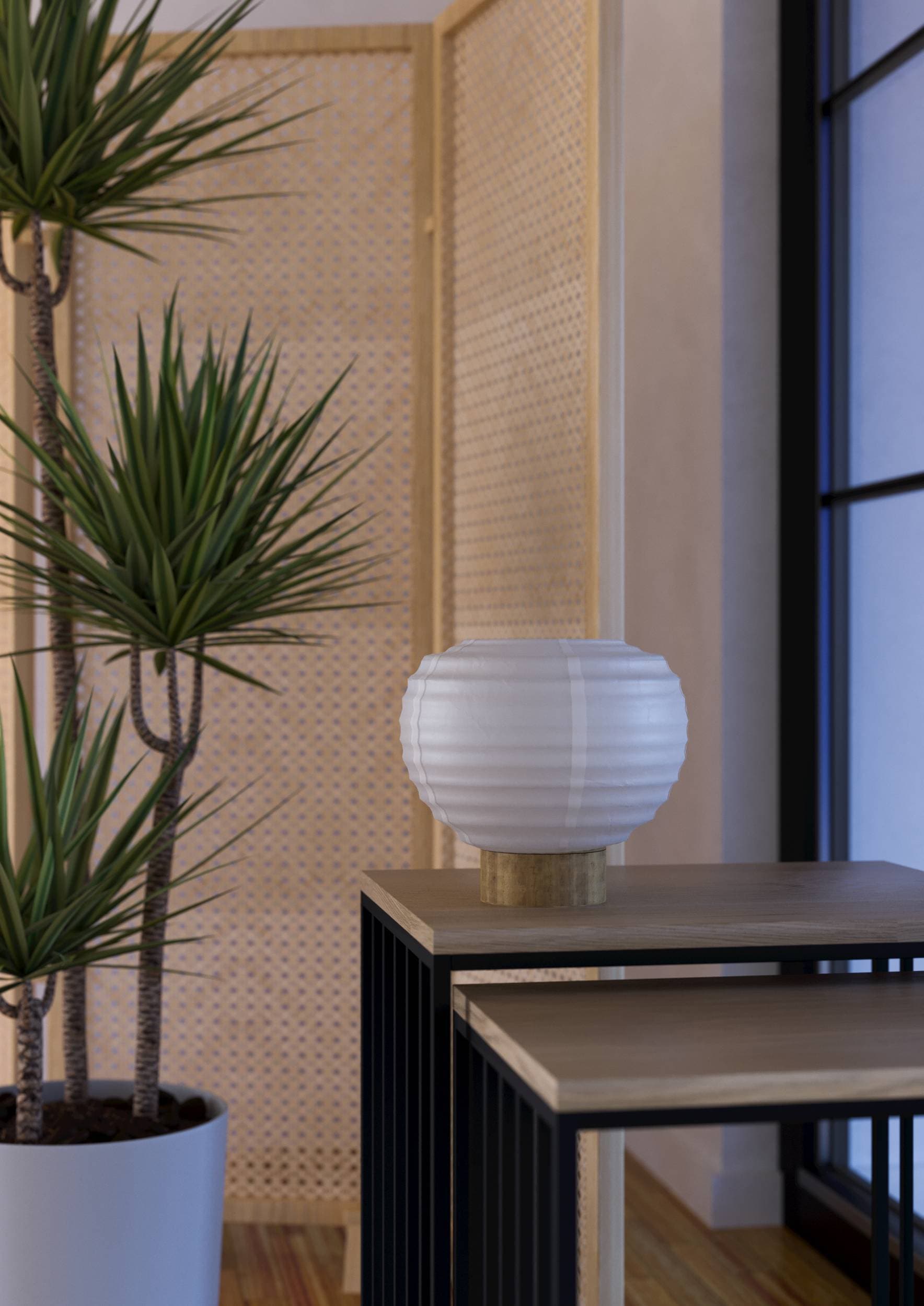 EGLO Tischleuchte »Summerhill Nachttischlampe, 1fach, Japan-Stil, Holz, Papier, Weiß, E27« E27 1 Stk. Tischleuchte - H20 x Ø22,5 cm - braun - 1X40W exkl.