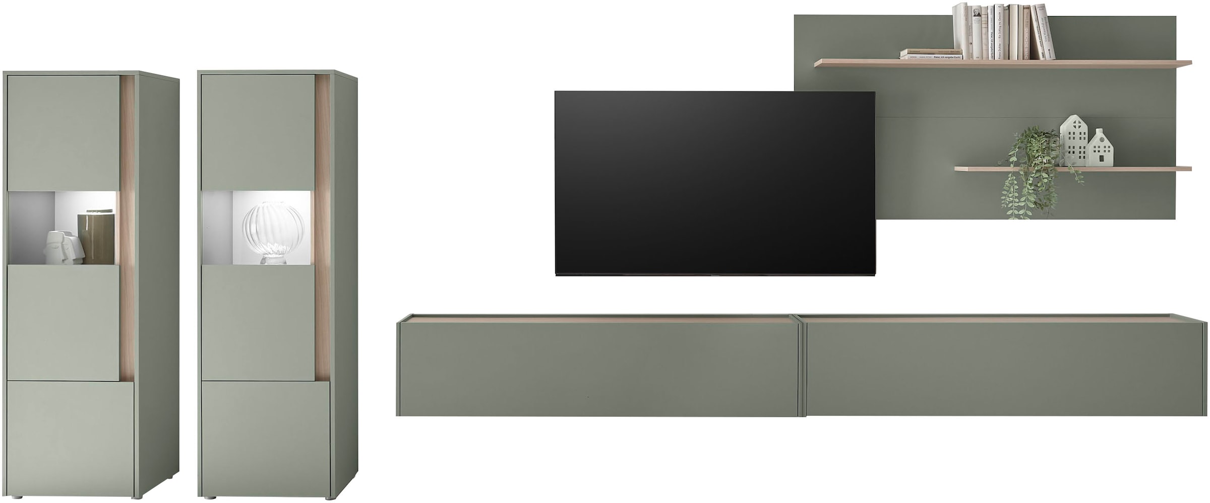 INOSIGN Wohnwand »City/Giron, moderne Anbauwand, Komplettset in vielen Farben verfügbar« Set, 5 Stk. tlg.