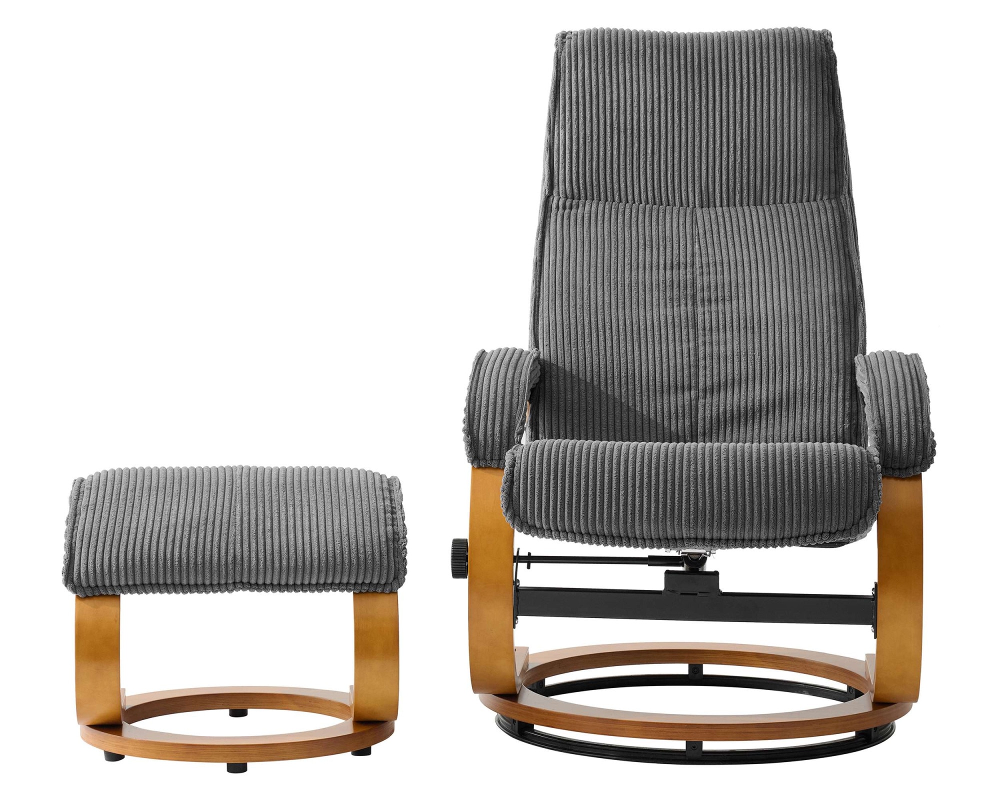 Home affaire Relaxsessel »mit Hocker PARIS neu: Cord - OTTO. Verlässliche Qualität.« bestehend aus Sessel und Hocker,  manuelle Relaxfunktion mit Drehfunktion, neu: Cord-Bezug