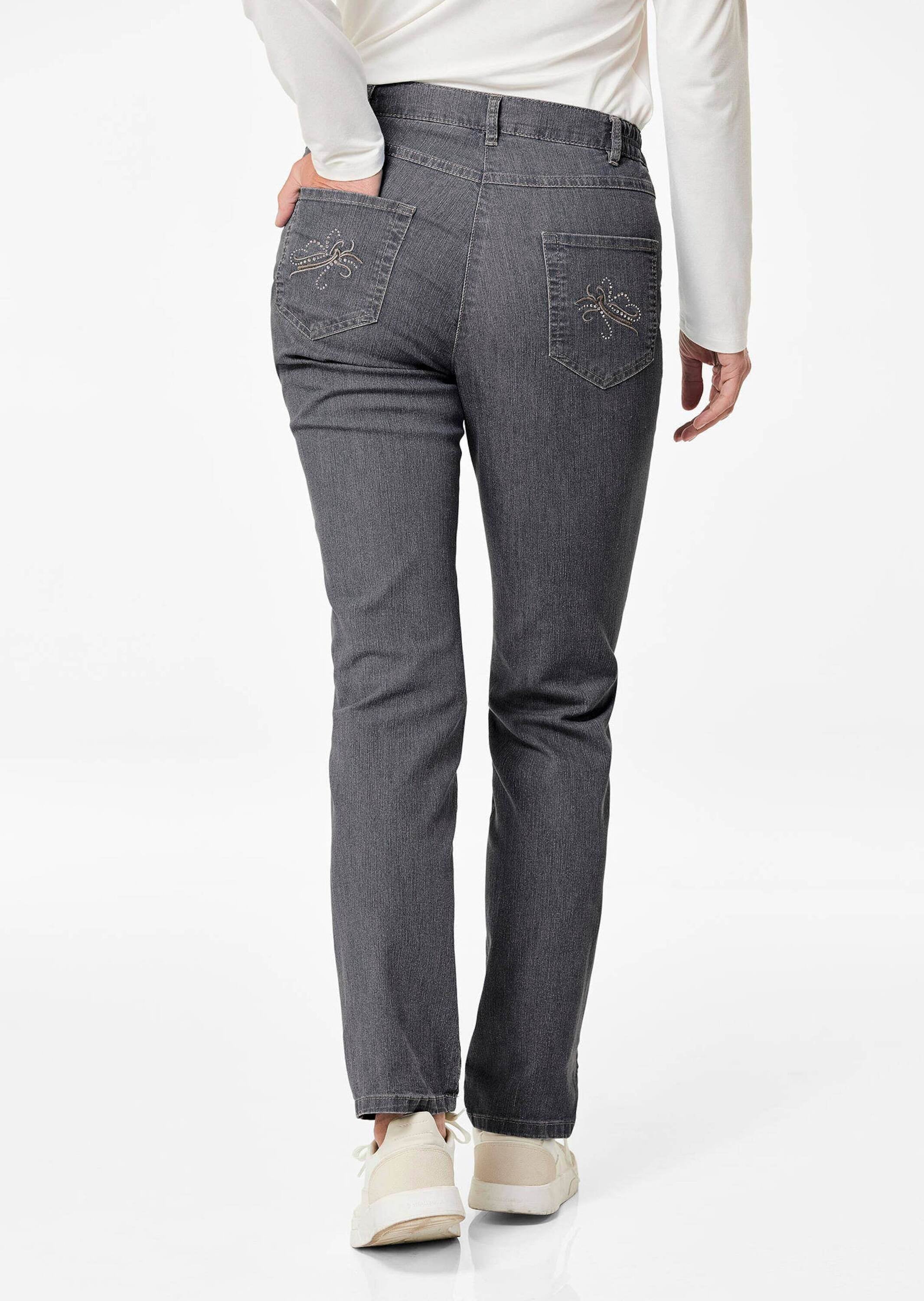GOLDNER Stretch-Jeans »Jeanshose Carla Edel geschmückte Jeanshose Carla«