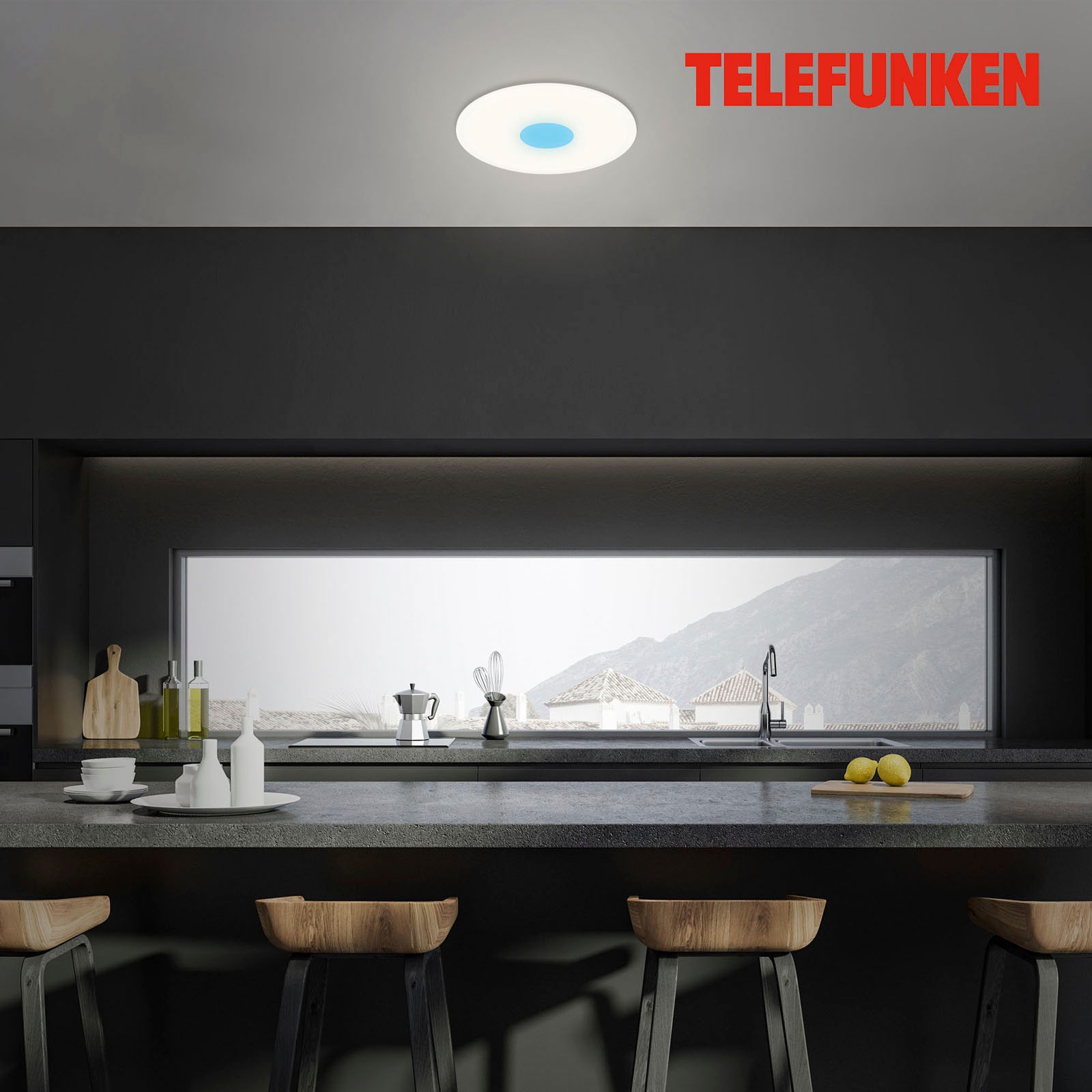 Telefunken LED Panel »319306TF CENTERLIGHT«, Leuchtmittel LED-Board | LED fest integriert, Deckenleuchte Panel CCT RGB Beleuchtung Centerlight 22W 2200lm Ø 45cm