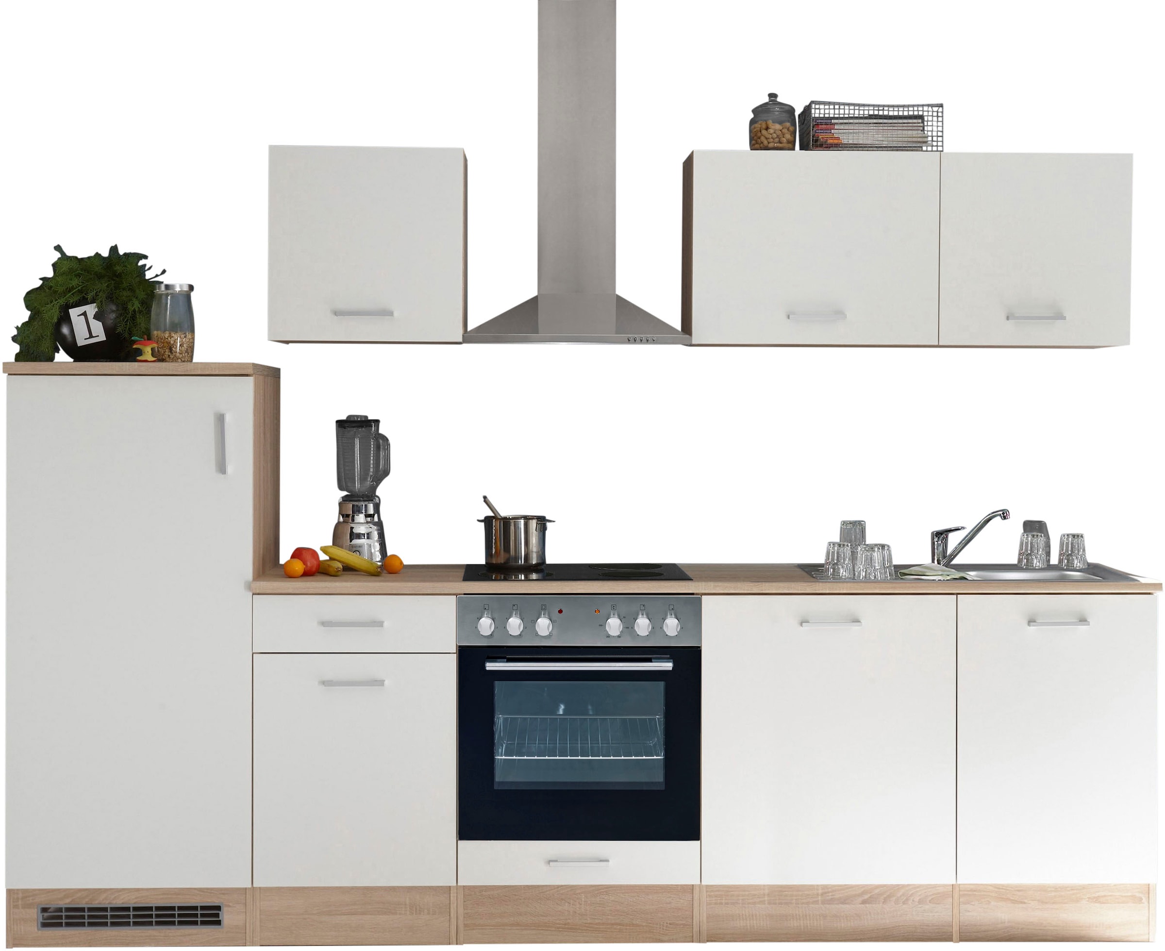 BASIC by Balculina Küchenzeile »Andy«, Breite 280 cm, wahlweise mit E-Geräten