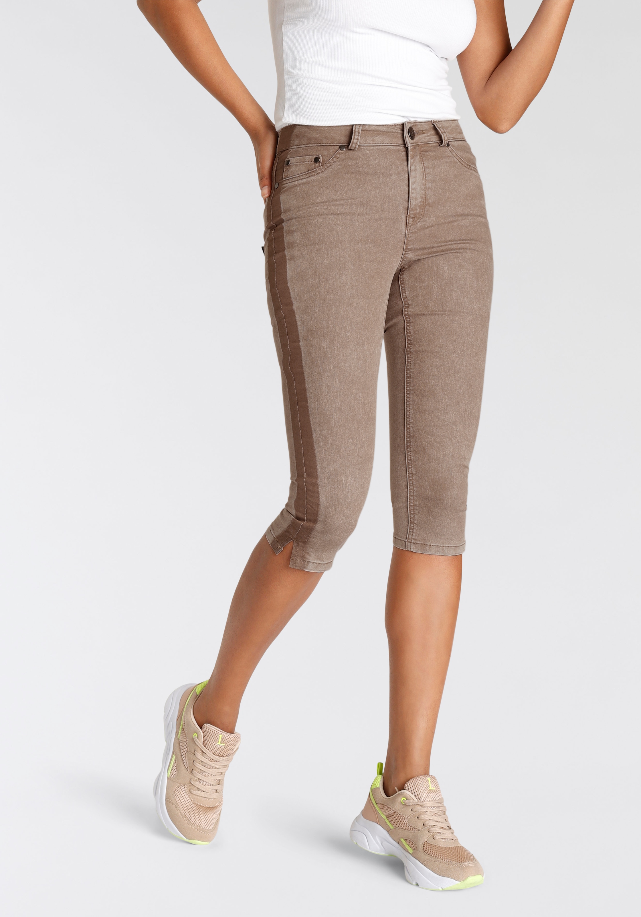 Arizona Caprijeans »Ultra Stretch«, extraenge Passform, knieumspielende Länge, hohe Leibhöhe