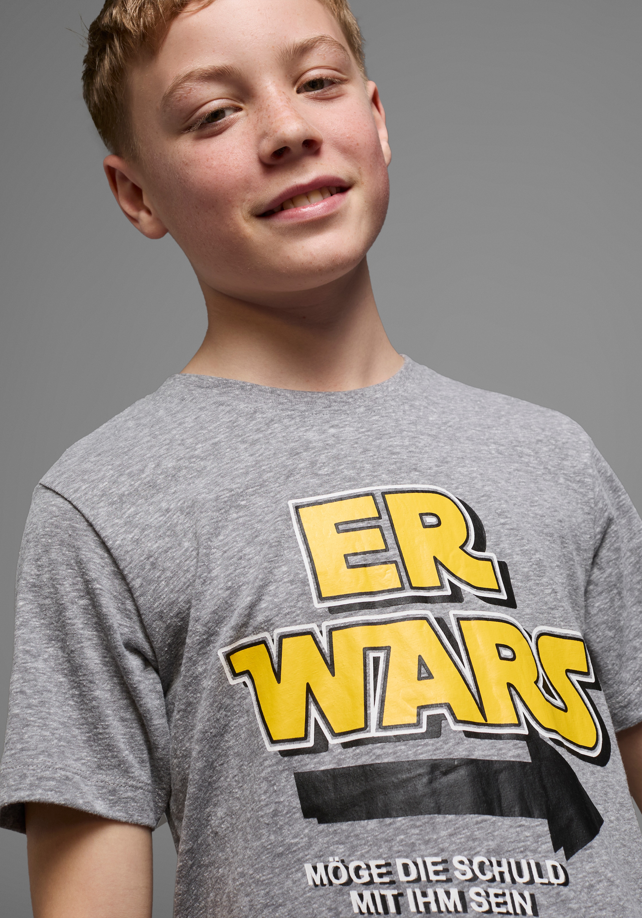 KIDSWORLD T-Shirt »ER WARS«, Langarm, Basic-Passform, trendiger Print, Rundhalsausschnitt