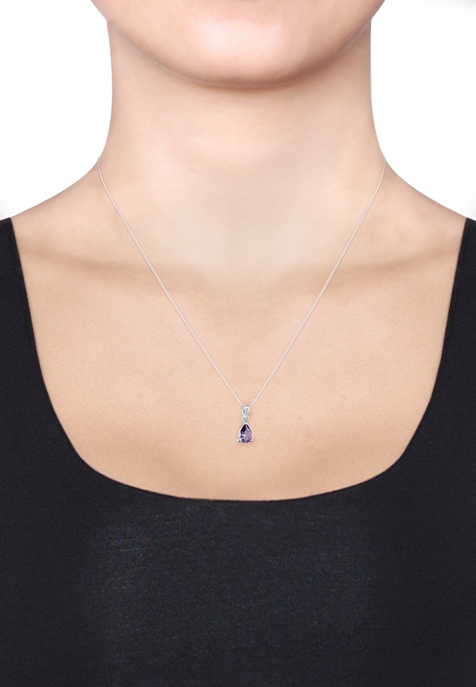 Elli Ohrring und Ketten Set »Schmuckset Ohrhänger und Anhänger mit Zirkonia 925 Sterling Silber«