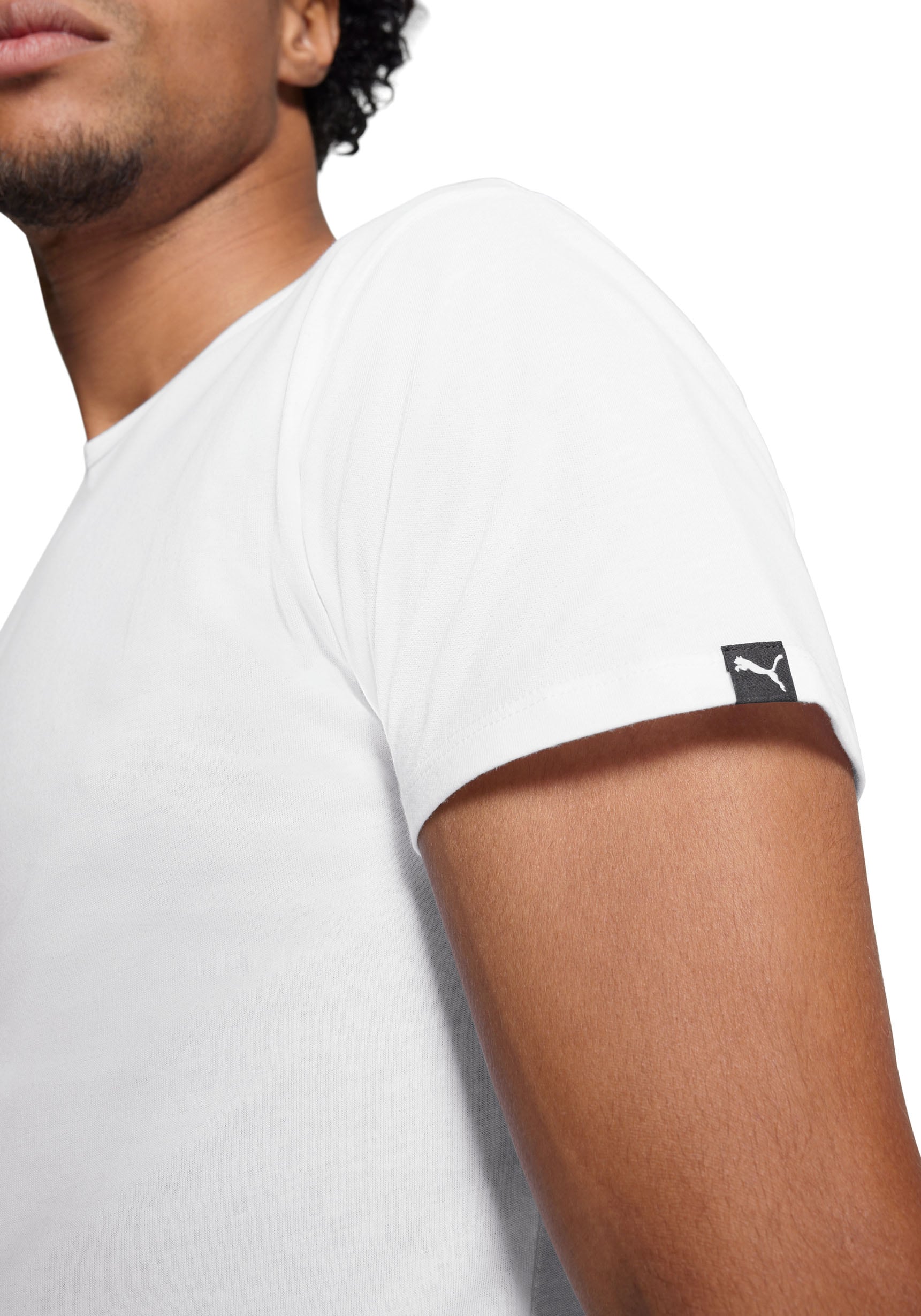 PUMA T-Shirt, (2er-Pack), mit Markenlabel