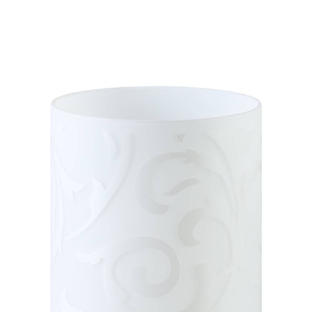EGLO Tischleuchte »GEO Tischlampe, opalmattes Glas mit floralem Muster, Schalter am Kabel«, 1 flammig, Leuchtmittel E14 | Leuchtmittel wechselbar-ohne Leuchtmittel, Nachttischlampe, Deko-Leuchte, Schlafzimmer, 165cm Kabel, 20x10cm