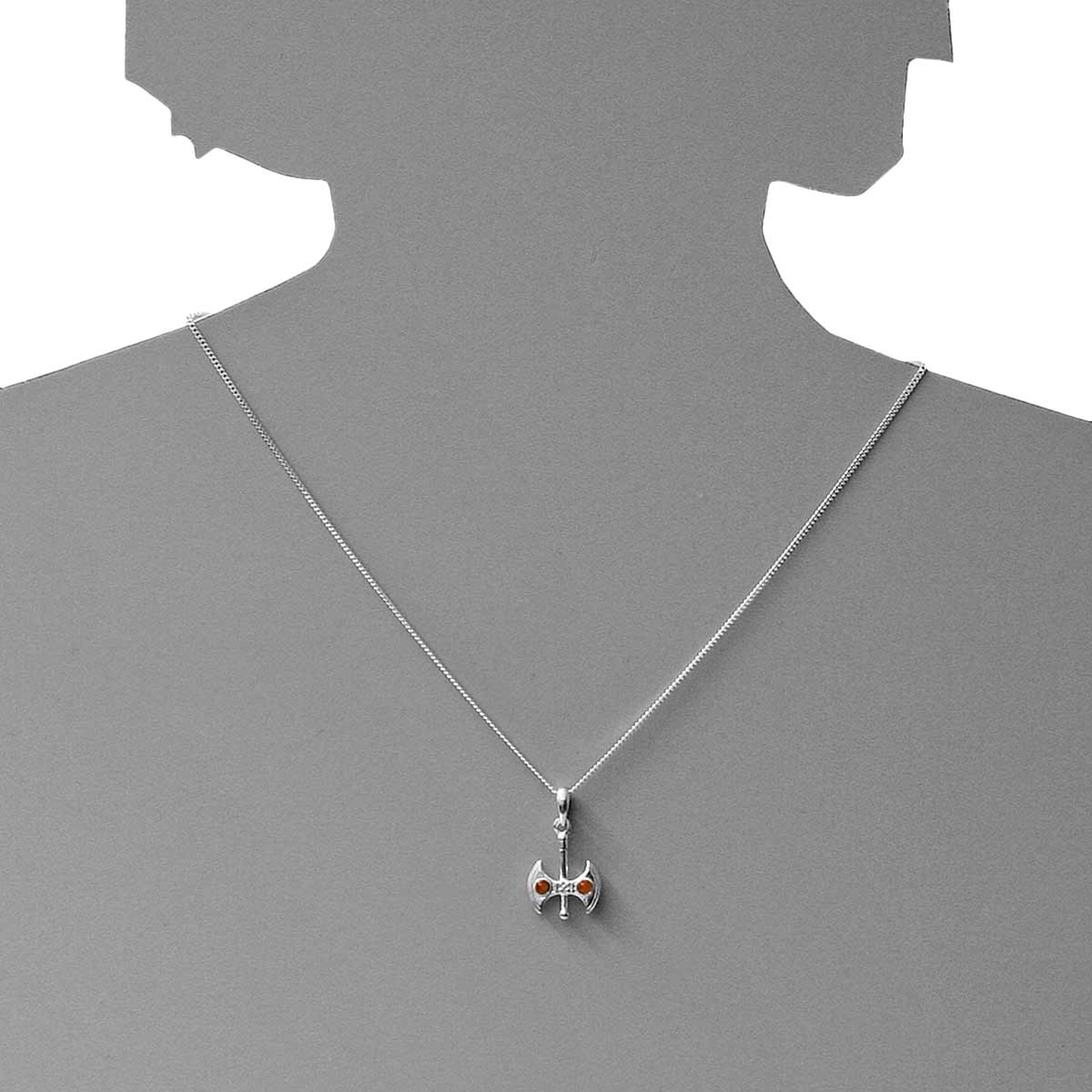 OSTSEE-SCHMUCK Kettenanhänger »- Doppelaxt - Silber 925/000 - Bernstein«