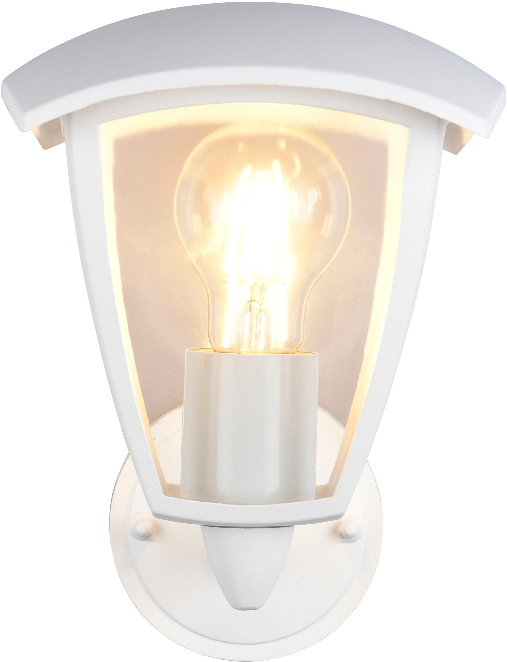 TRIO Leuchten Außen-Wandleuchte »VENTA, Laterne Hauswand Fassadenbeleuchtung, exkl 1x E27 max 10W, IP44« E27 1 Stk. warmweiß - kaltweiß Wandlampe Laternen-Optik, aufwärts gerichtet, Schirm Kunststoff