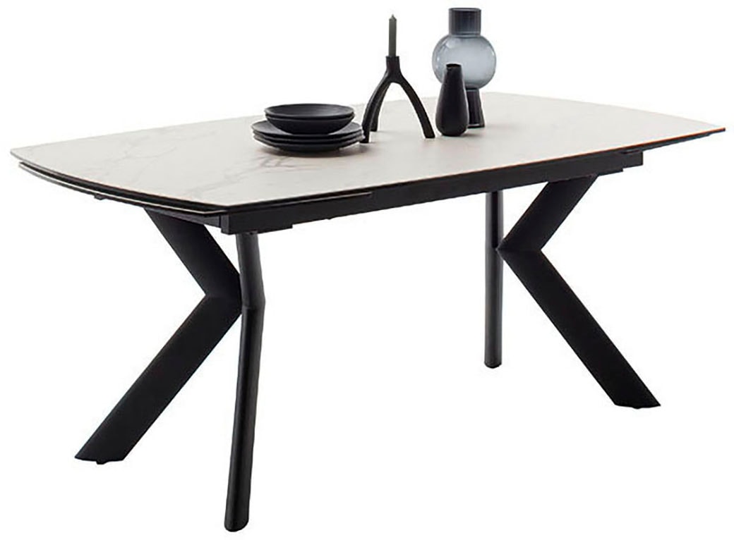 MCA furniture Esstisch »OSSANA Vierfußtisch 180-260 cm«, (Einzelstück), Keramik,Metall,Stirnauszug,ausziehbar,Tischplatte 13 mm,8-10 Personen