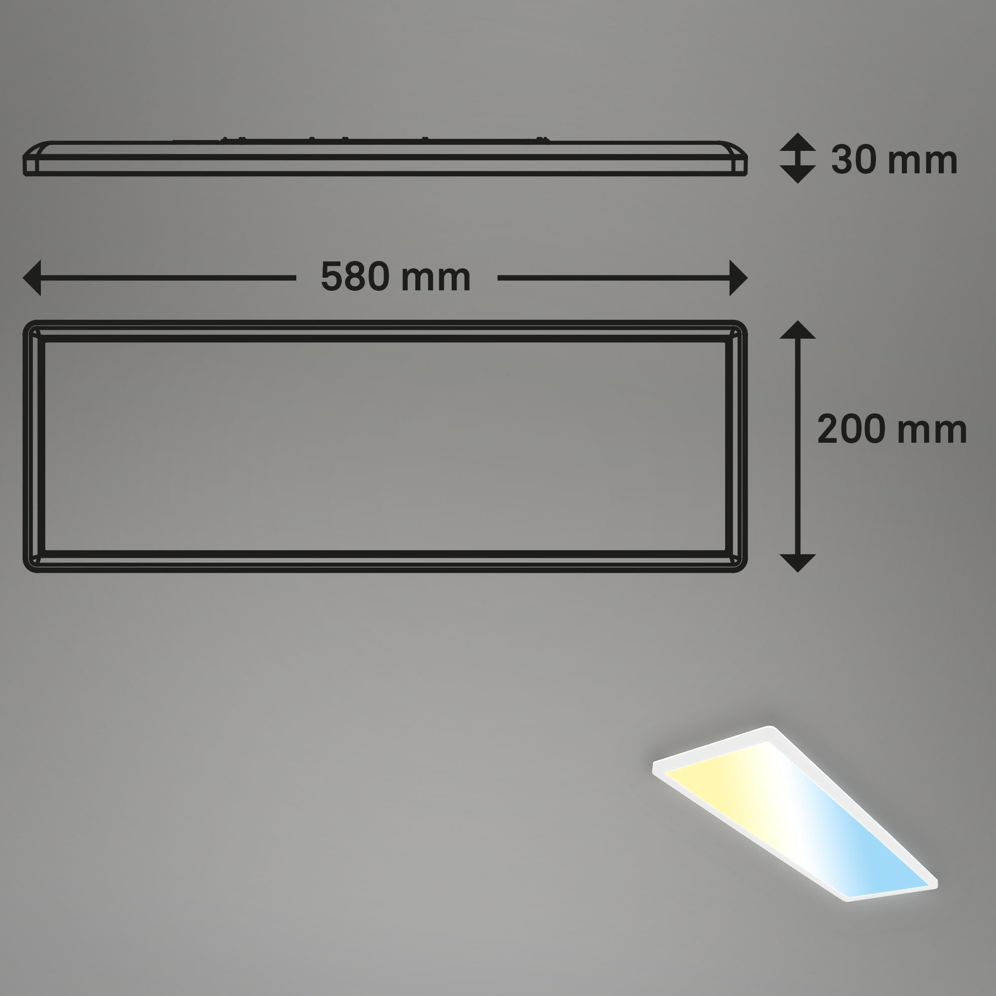 Briloner Leuchten LED Panel »SLIM«