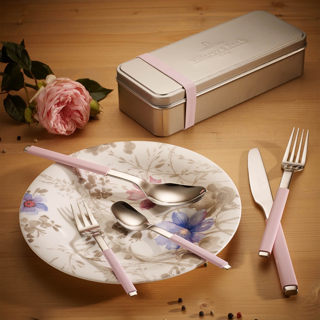 Villeroy & Boch Frühstücksteller »Frühstücksteller Mariefleur Gris Basic ø 21,5 cm 6er Set bunt«