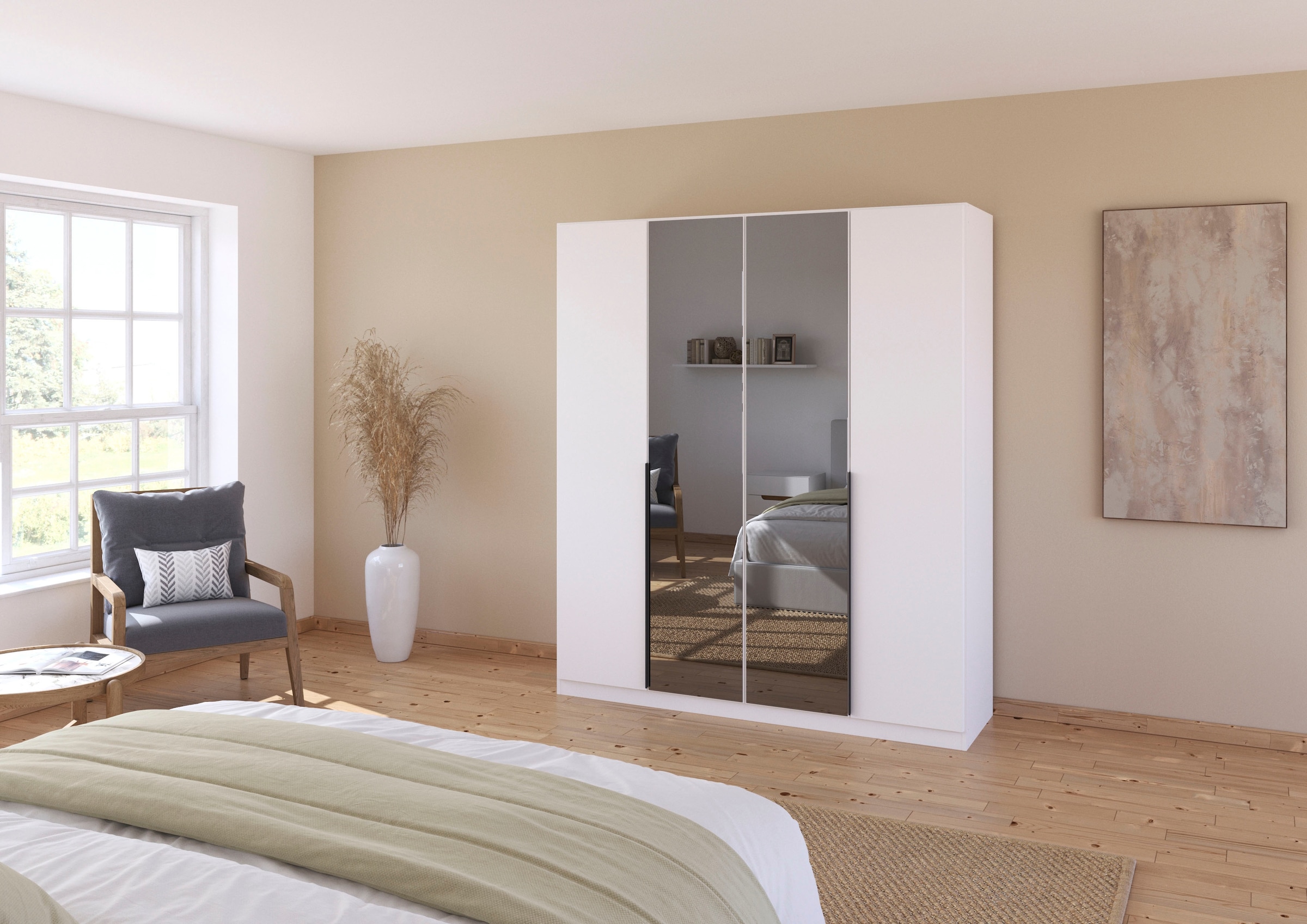 INOSIGN BY RAUCH Drehtürenschrank »Ferris Schrank Breite 2,10m BESTSELLER Schlafzimmerschrank«, Kleiderschrank mit Spiegel in den Ausführungen BASIC/CLASSIC/PREMIUM