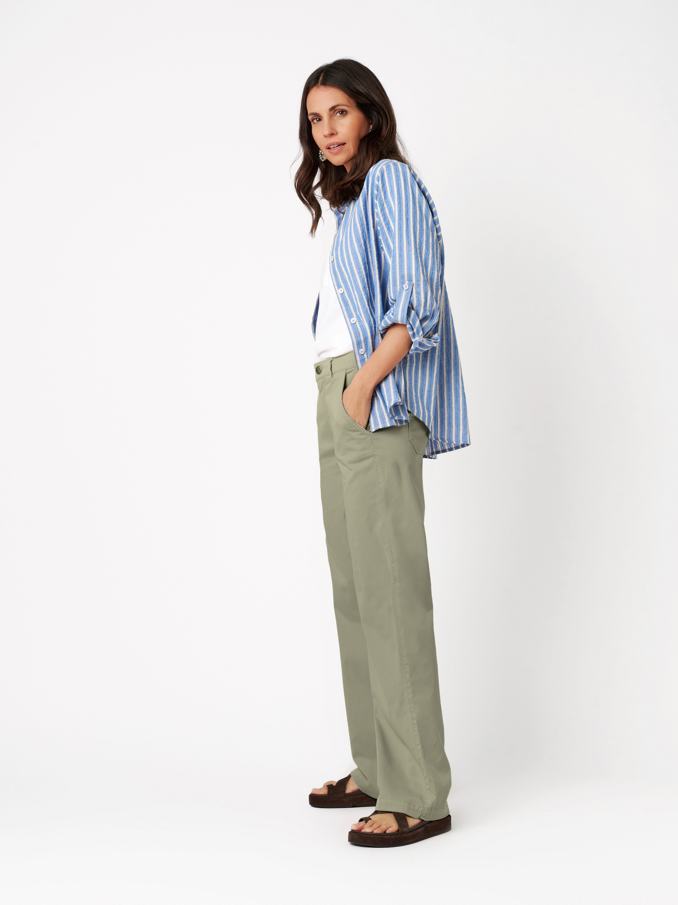 TONI 5-Pocket-Hose »Liv Wide«  aus Baumwollmix mit Modal, Regular-Fit - auch in Kurzgröße erhältlich