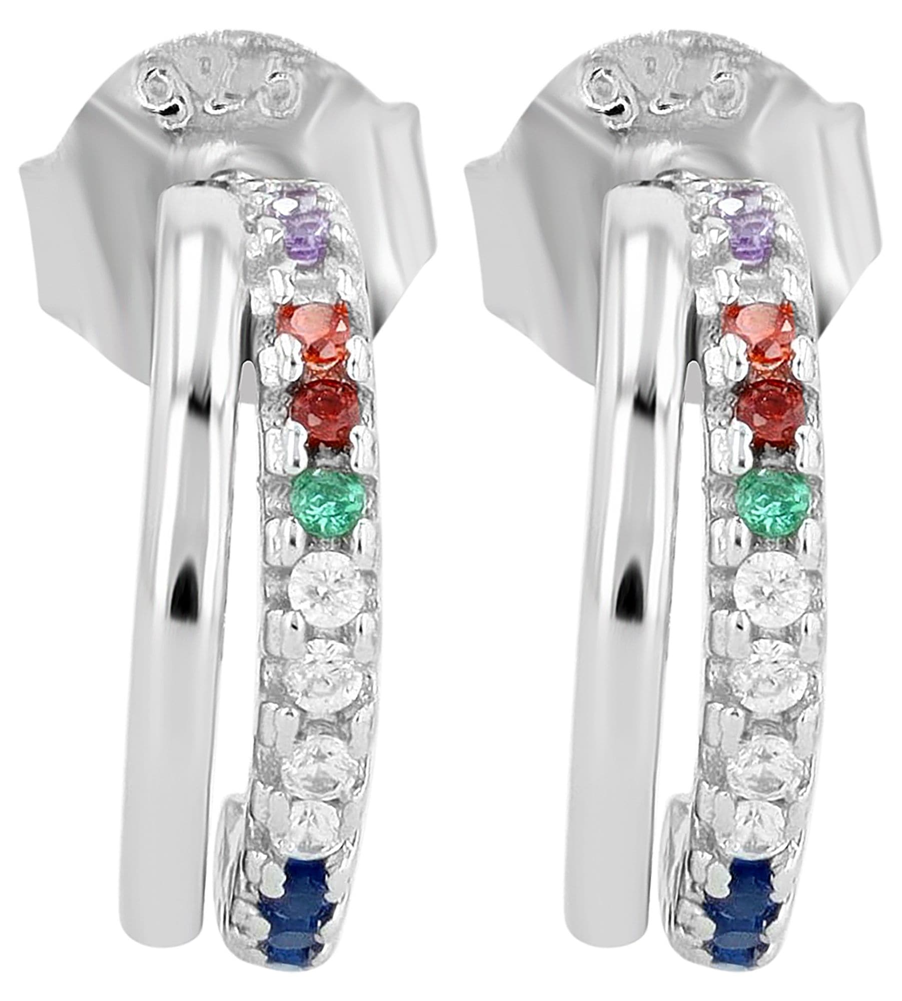 Adelia´s Paar Ohrstecker »Damen Ohrringe ¿ Ohrstecker aus 925 Silber mit Zirkonia«