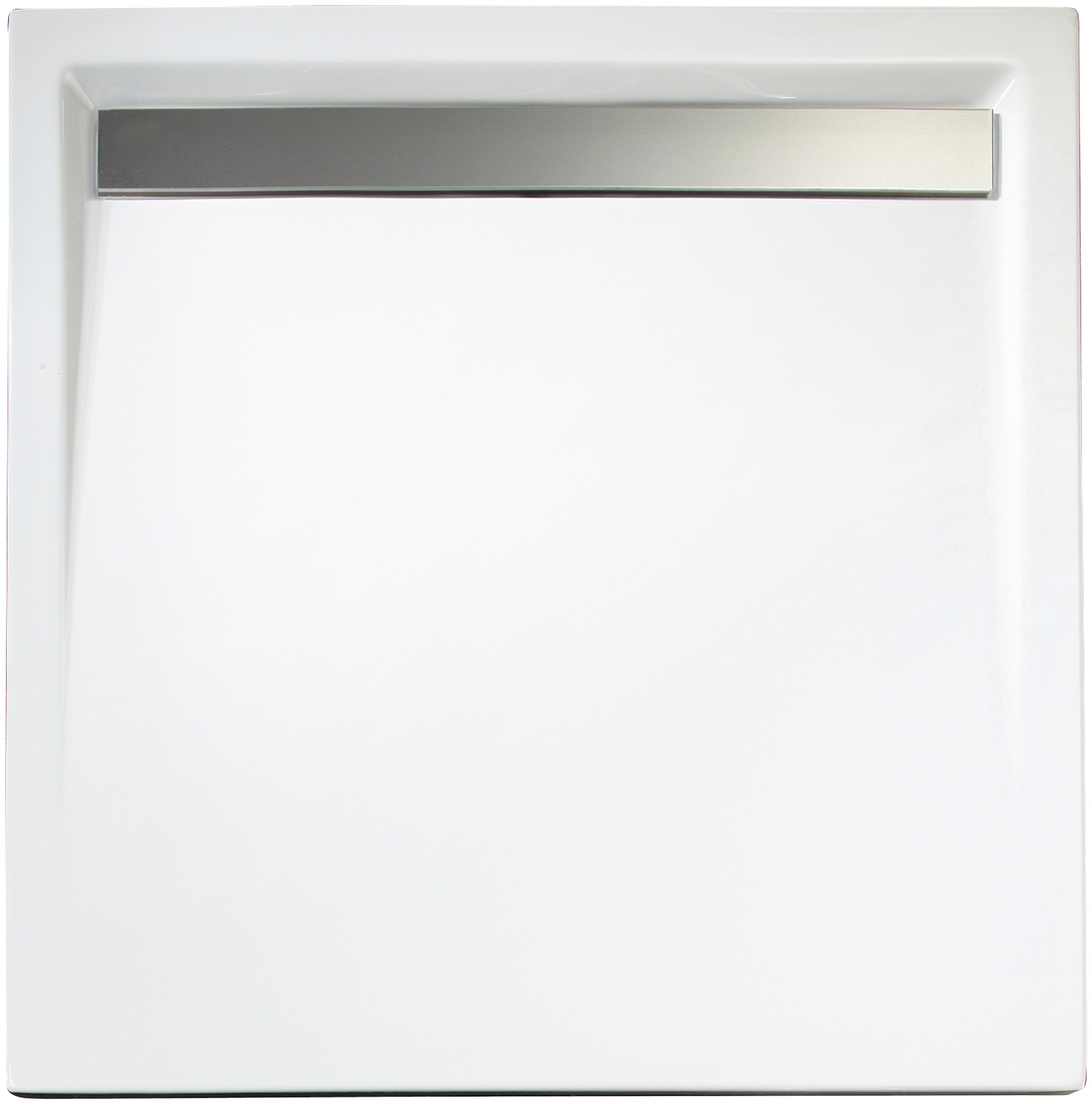 Schulte Duschwanne »extra-flach«, (Set), quadratisch mit Rinne, BxH: 100 x 100 cm