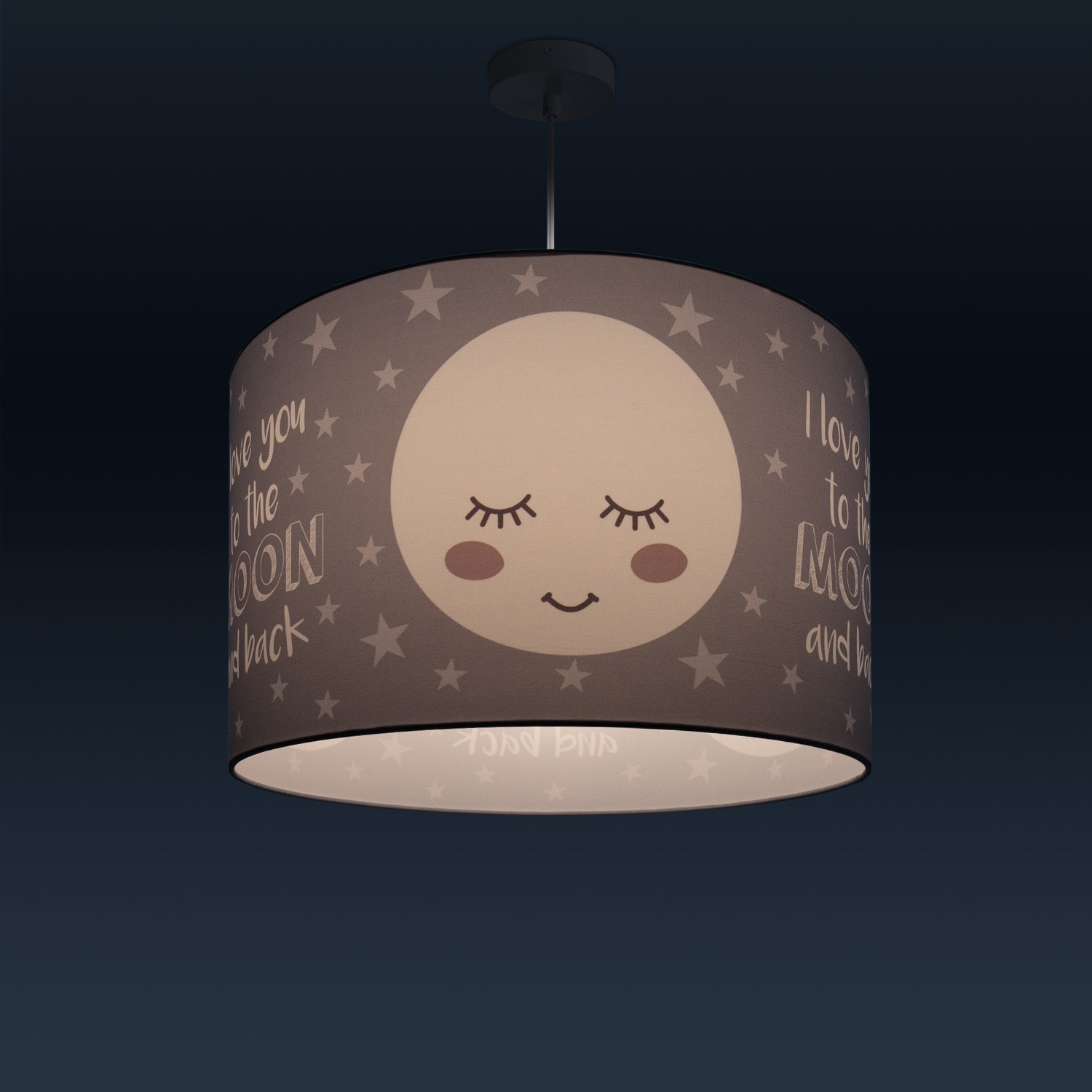 LED Home 103«, OTTO Kinderzimmer Paco »Aleyna E27 1 Lampe Kinderlampe Pendelleuchte kaufen bei online Mond-Motiv, flammig-flammig, Deckenlampe