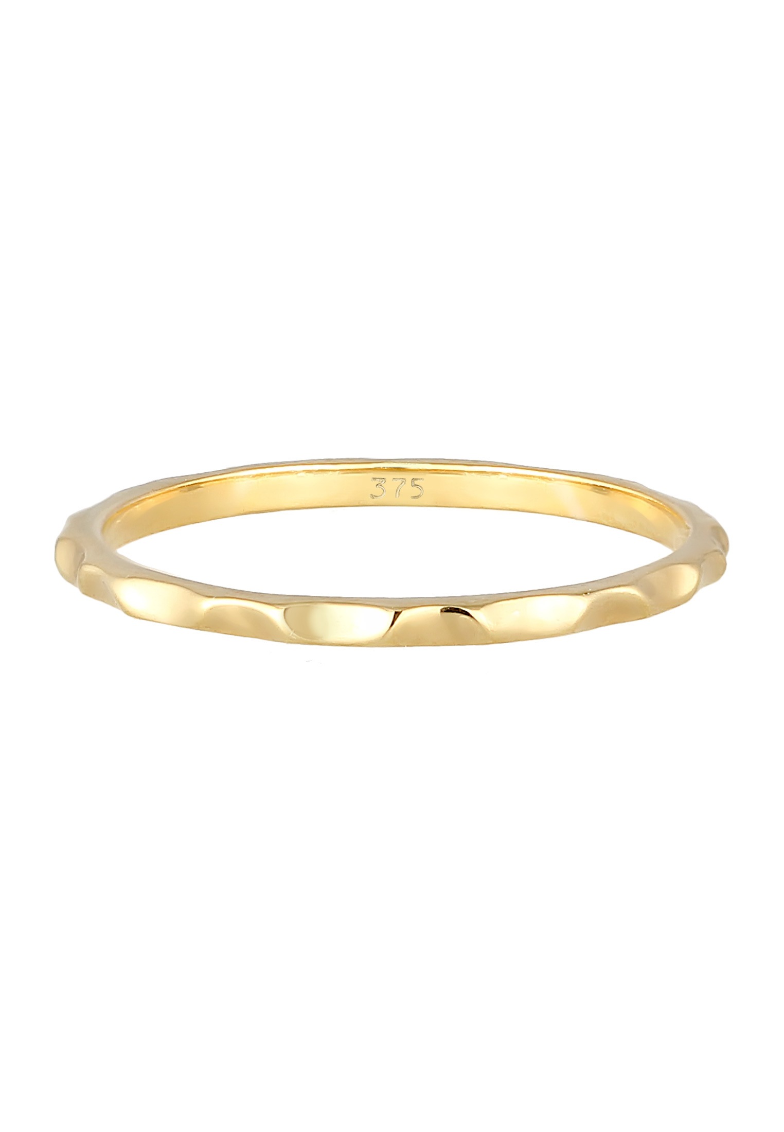 Elli Premium Silberring »Ring Stacking Facetten Basic 375 Gelbgold«