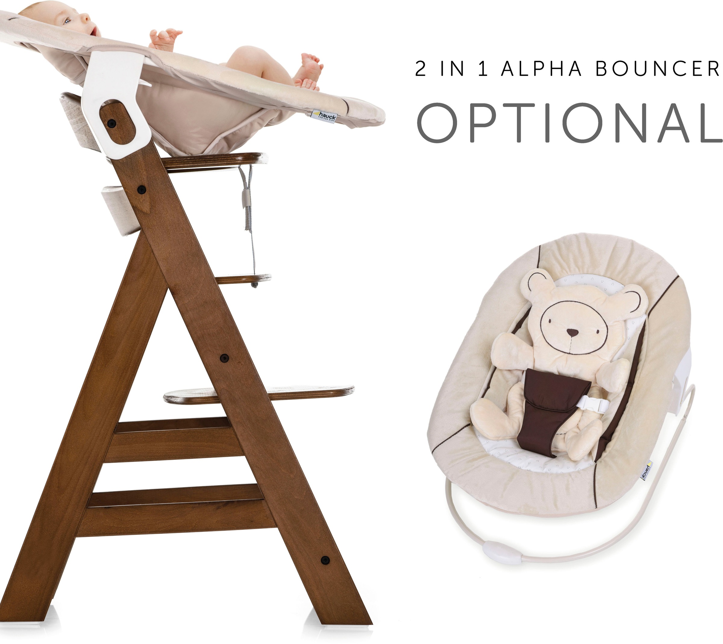 Hauck Hochstuhl »Alpha+, walnut«, aus Holz