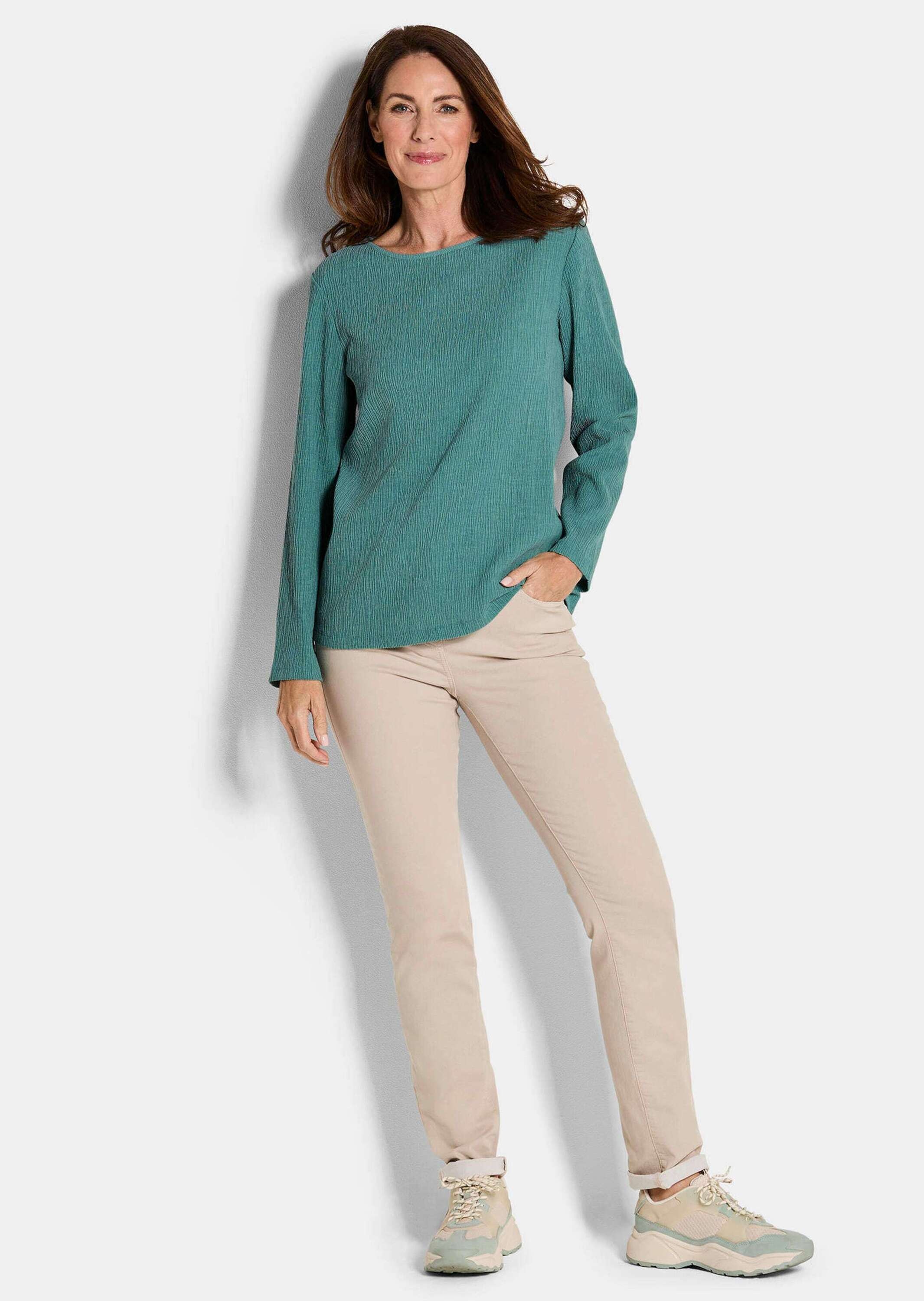 GOLDNER Langarmshirt »Langarm Melange Jersey-Oberteil«