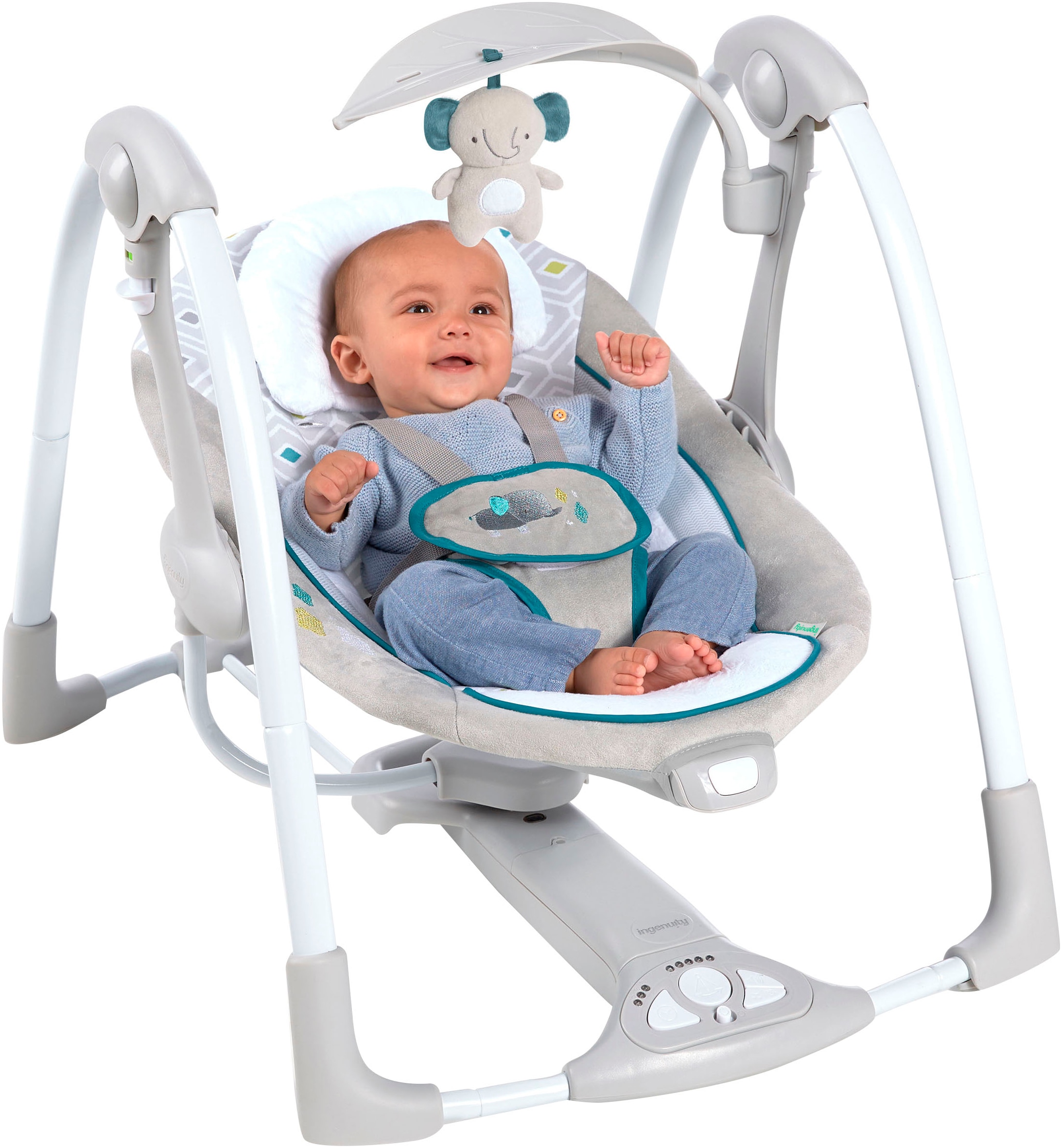 ingenuity Babyschaukel »ConvertMe Swing-2-Seat Portable Swing - Nash« mit automatischer Schaukelfunktion und Sound-Effekt