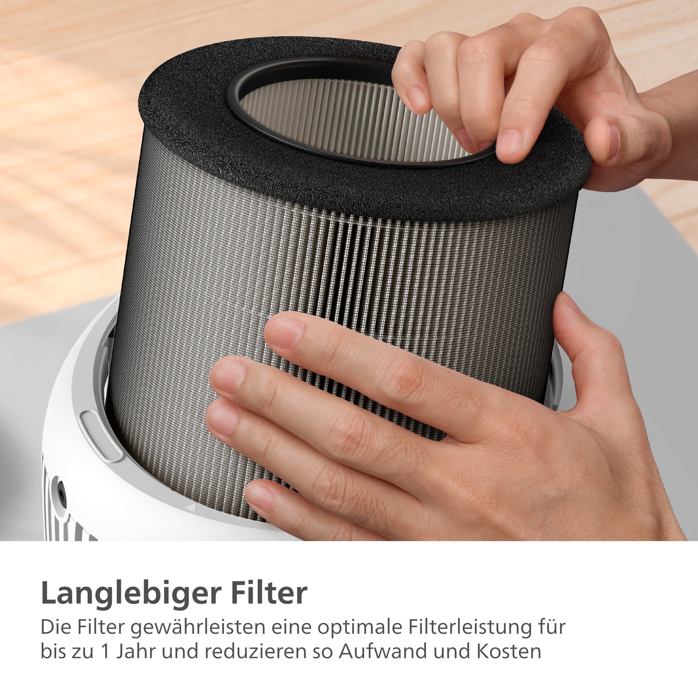 Philips HEPA-Filter »FY0900/30 kompatibel mit Philips Luftreinigern 900 und 800 Series«, bis zu 1 Jahr verwendbar, 2-Schichten-HEPA-Filtersystem