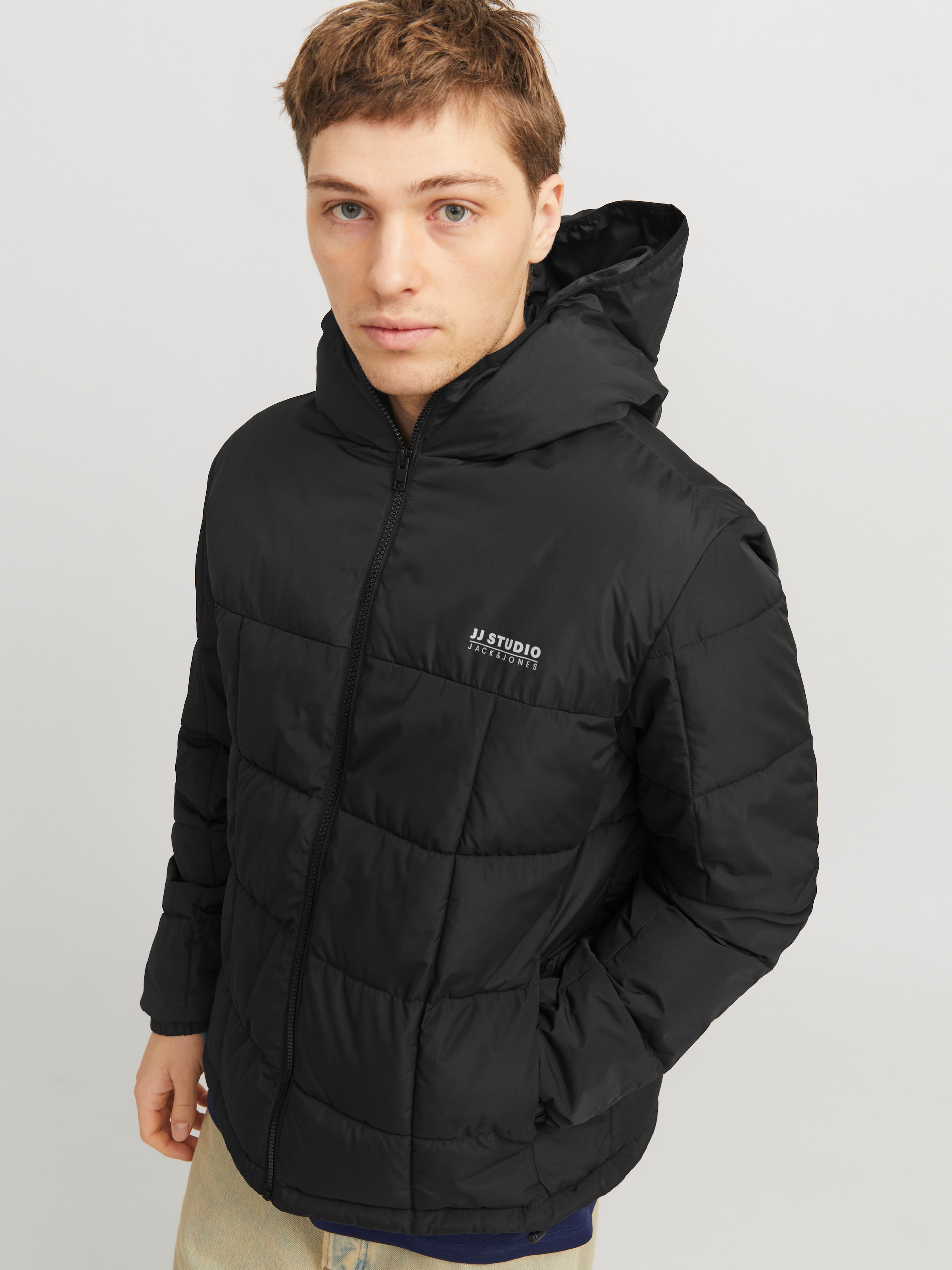 Jack & Jones Steppjacke »JJBEN SQUARE HOOD JACKET«, mit Kapuze