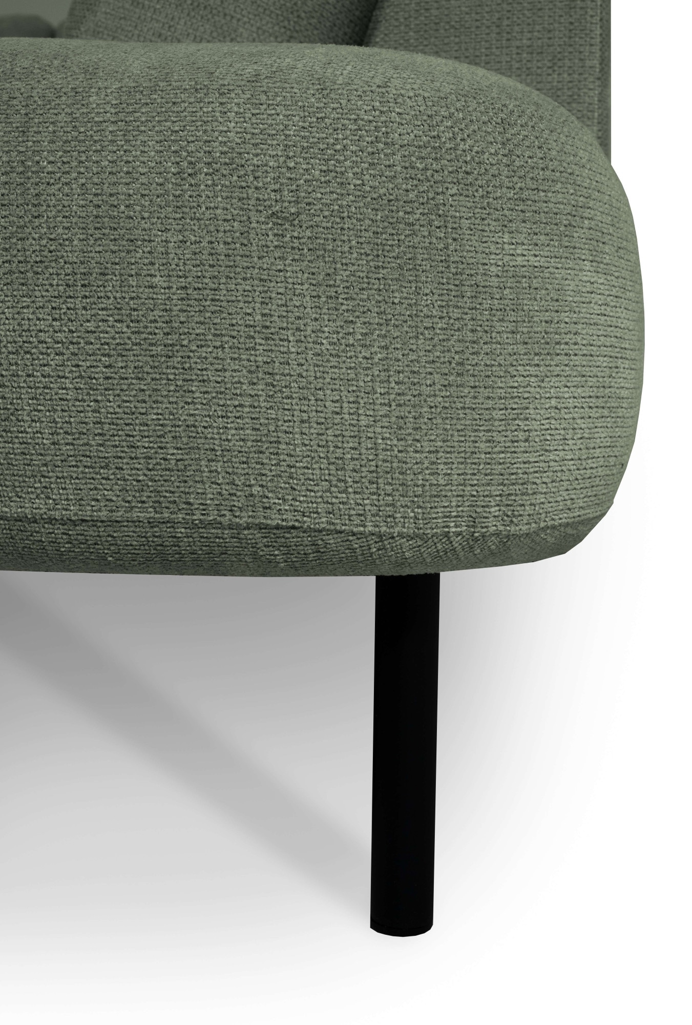 OTTO home Wohnlandschaft »Cesola« in weichem Chenille-Stoff, Breite 327 cm, mit schwarzen Metallfüßen