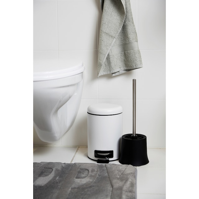 Polypropylen-Edelstahl-Kunststoff, Shop Online St., Set, im 1 WENKO schwarz aus WC-Garnitur »Basic Schwarz«, OTTO