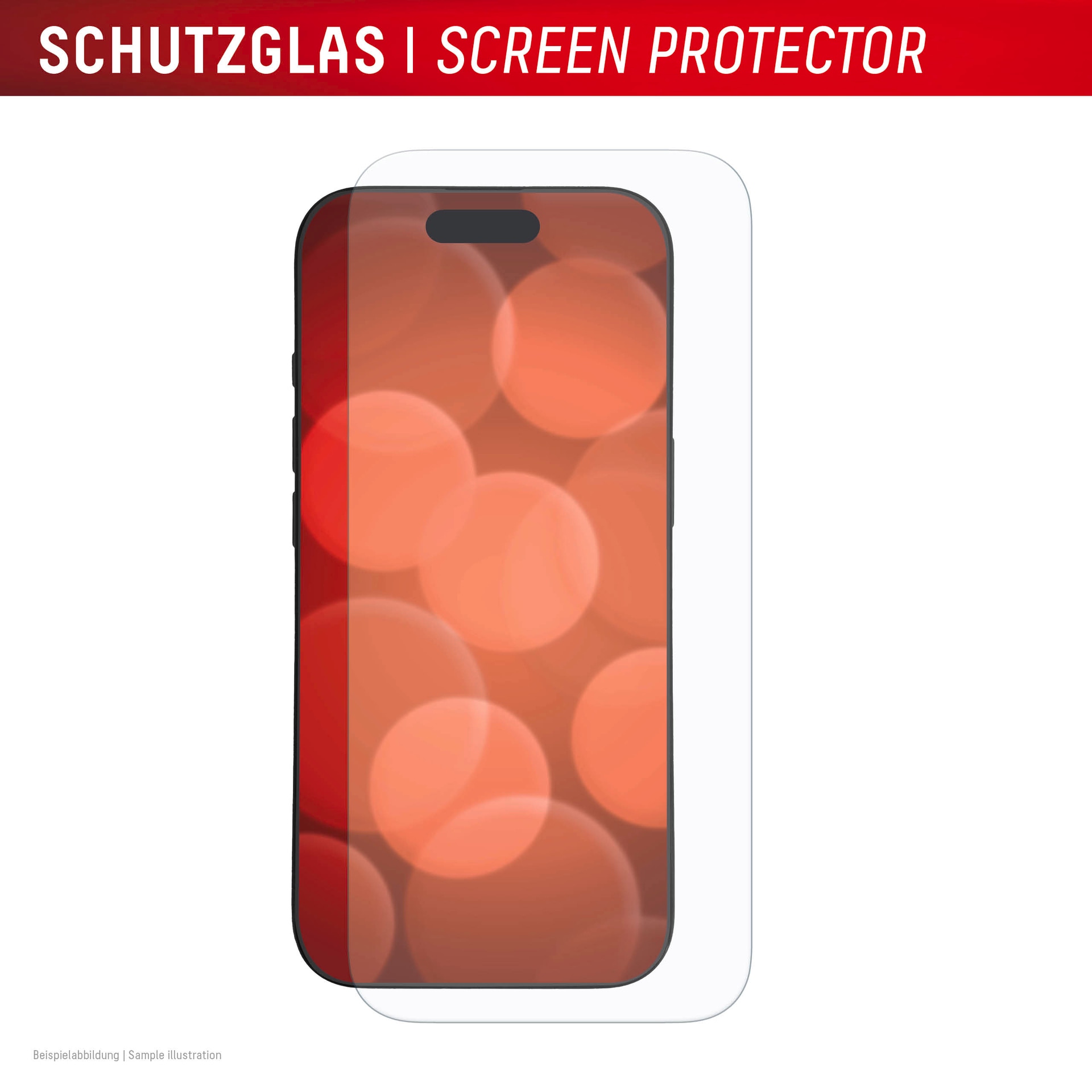 Displex Displayschutzglas »Real Glass Screen Protector + Case mit EASY-ON MountMaster« für Apple iPhone 17 Displayschutzfolie, Schutzfolie, Bildschirmschutz, kratz- & stoßfest
