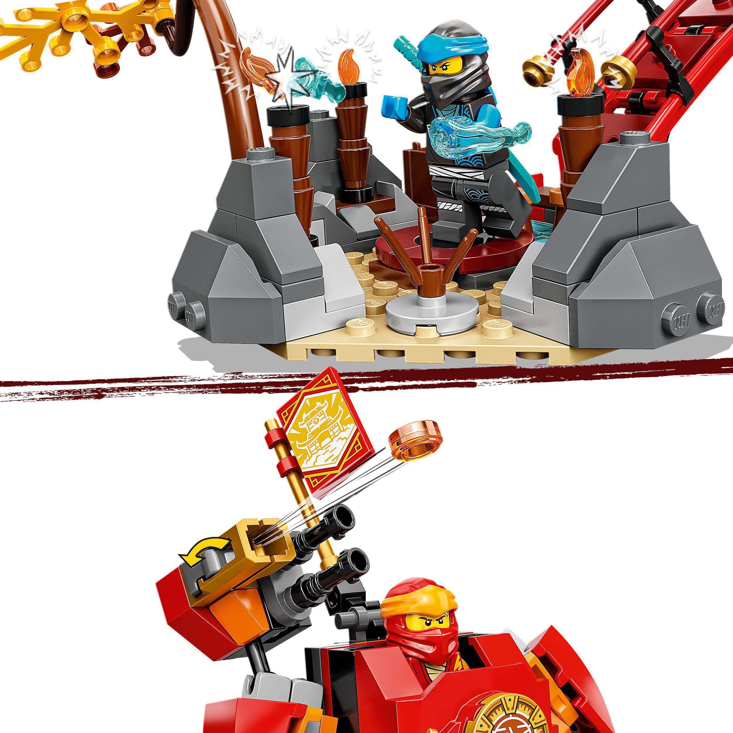 LEGO® Konstruktionsspielsteine »Verfolgungsjagd mit Kais Flitzer und Ras'  Motorrad (71789)«, (103 St.), LEGO® NINJAGO; Made in Europe bei