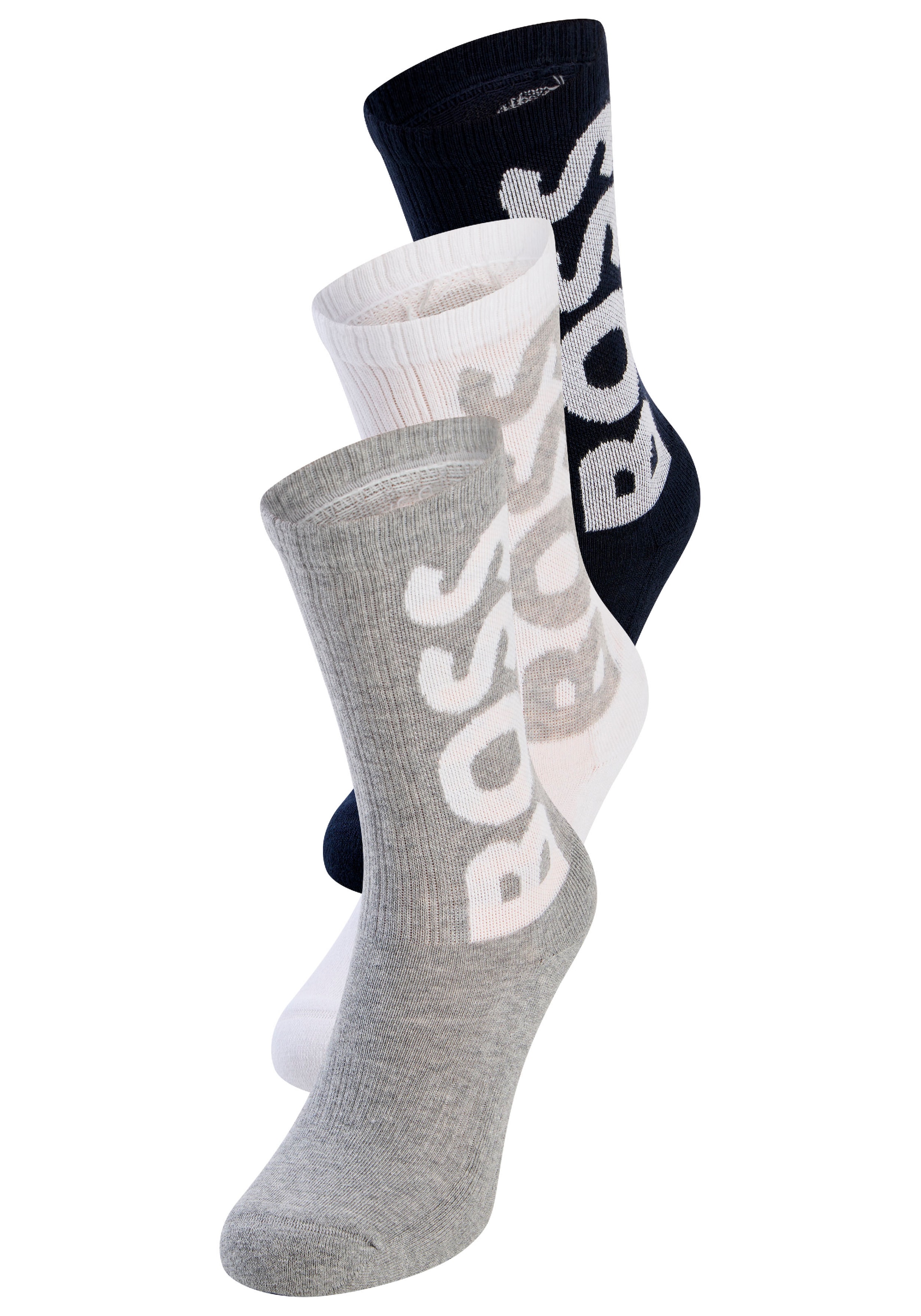 BOSS Socken »3P QS Rib Logo CC« mit Logo
