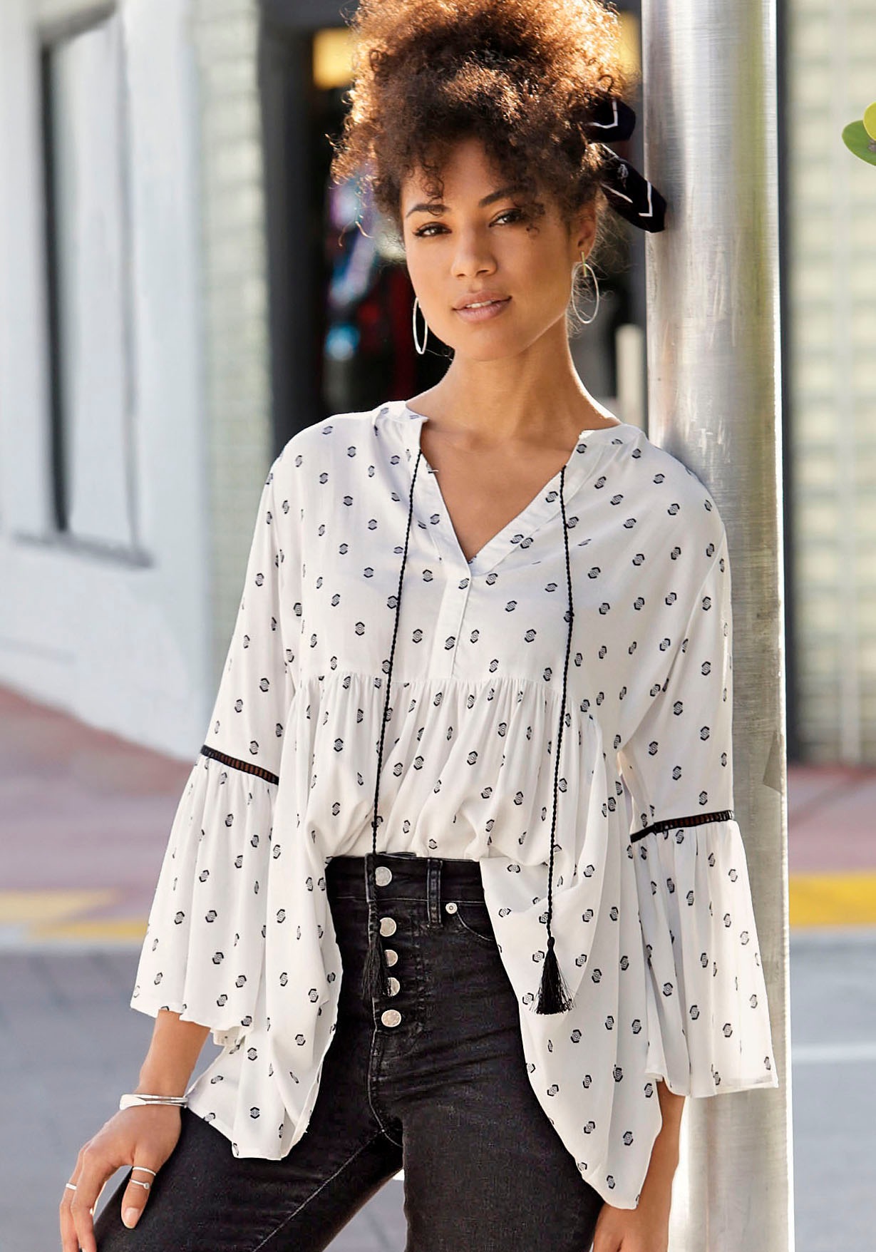 Buffalo Longbluse, mit dezentem Print
