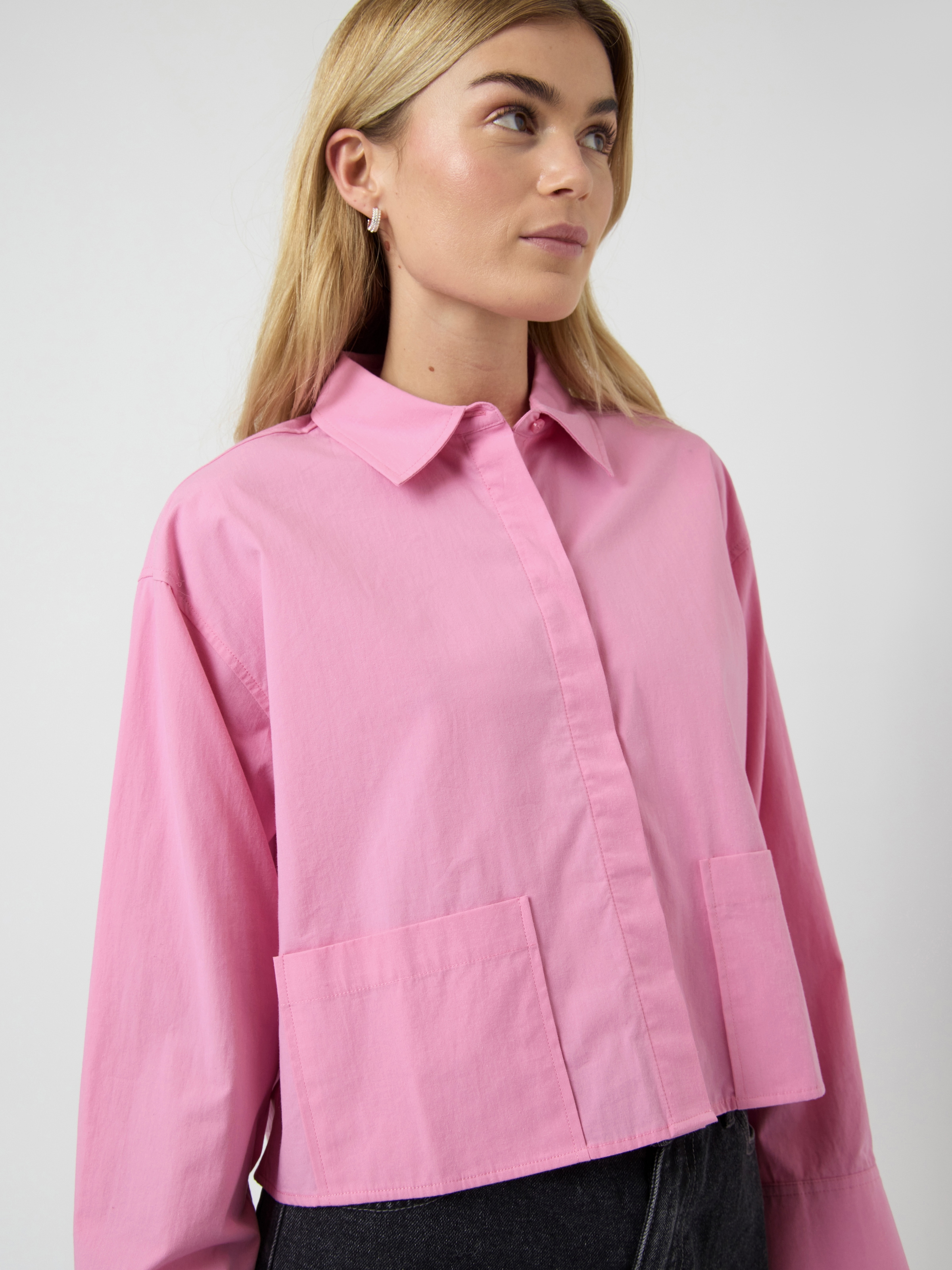 Y.A.S Hemdbluse »YASLEE LS SHORT SHIRT S. NOOS« Baumwolle