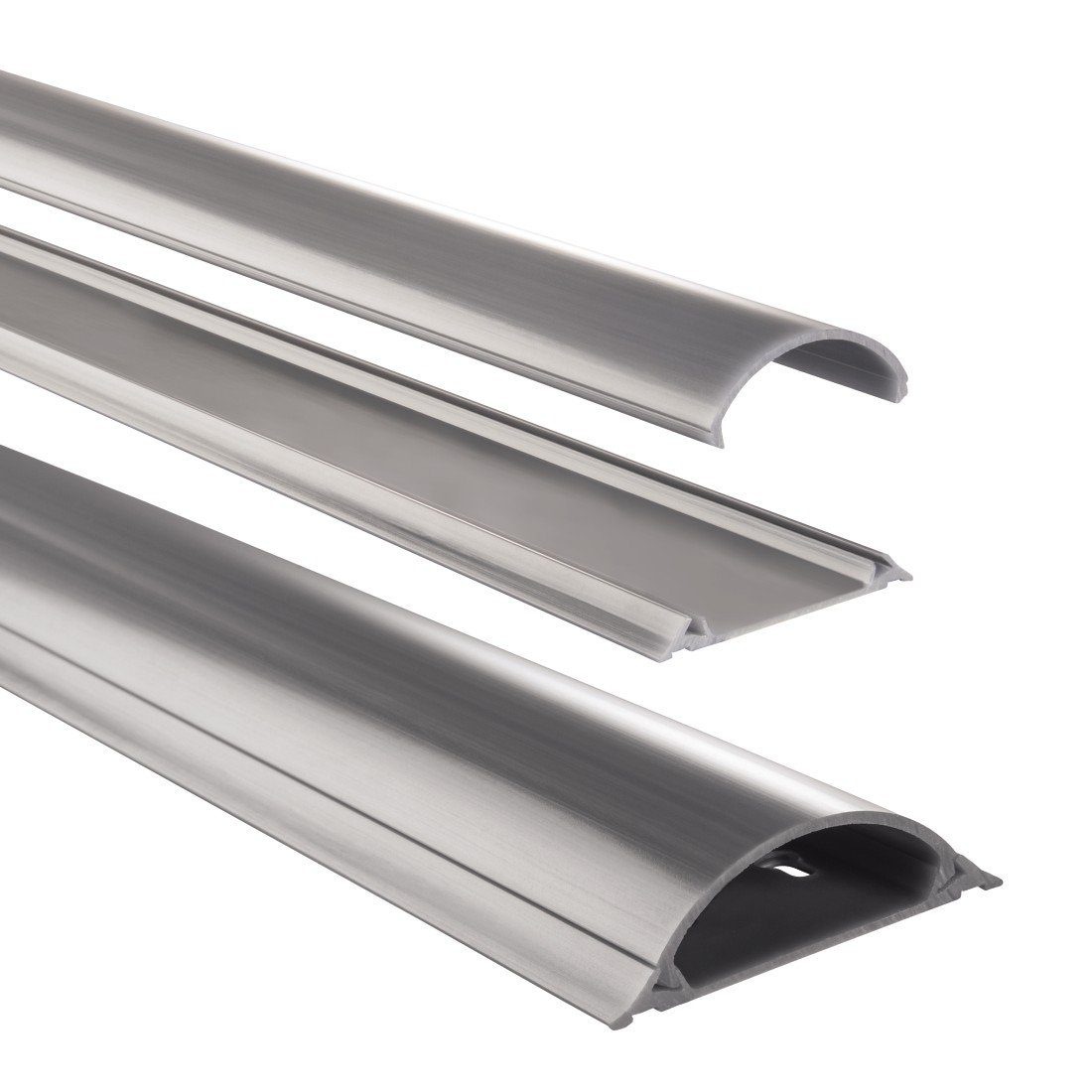 PVC-Kabelkanal, halbrund, 100/7/2,1 cm, einfache Montage »grau«