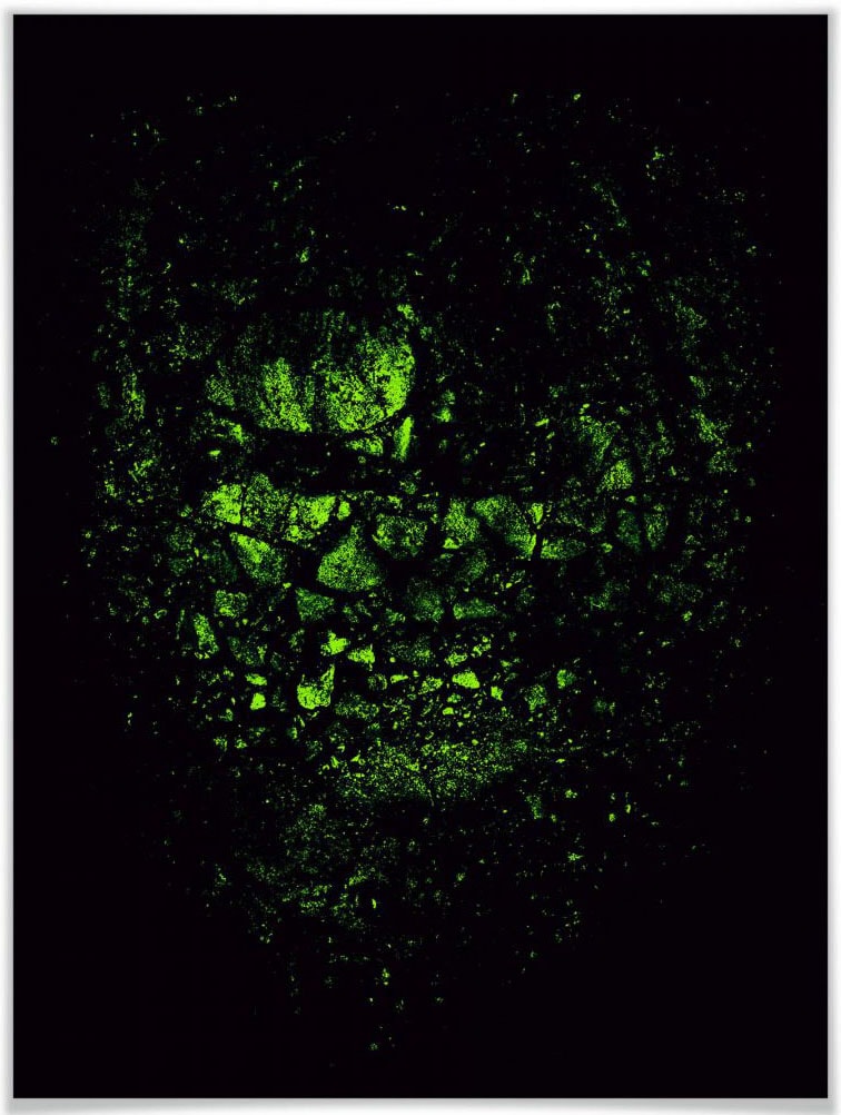 Poster »Nicebleed Marvel Hulk Kunstdruck«, Comic, (1 St.), Poster ohne Bilderrahmen