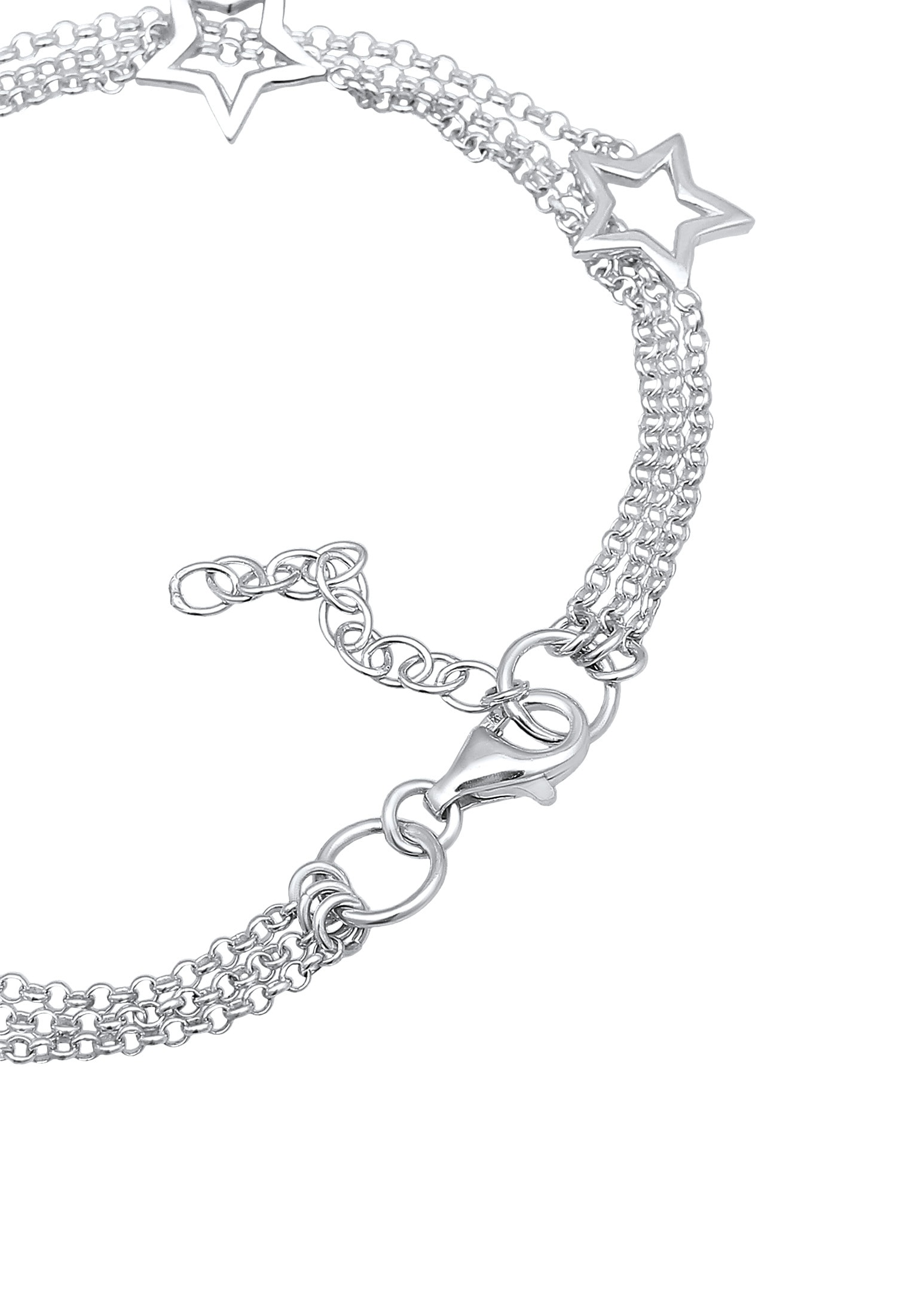 Elli Armkette »Armband 3-Lagig Sterne 925 Sterling Silber«