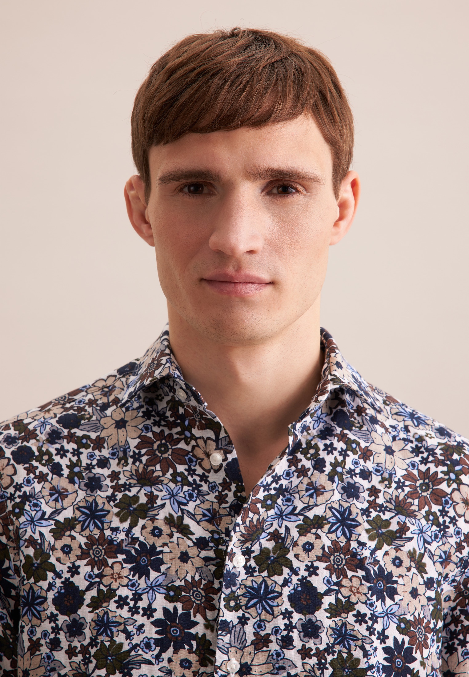 seidensticker Businesshemd »Regular«, Regular Kurzarm Kentkragen Floral