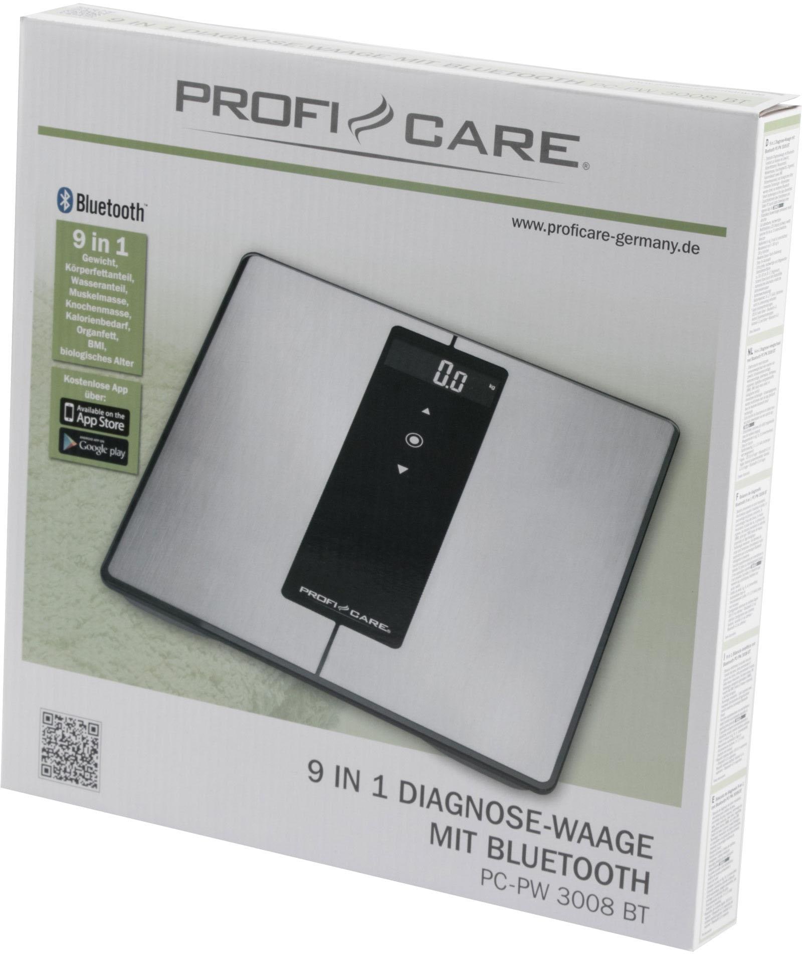 ProfiCare Körper-Analyse-Waage »PC-PW 3008 BT«, 9 in 1 mit Bluetooth