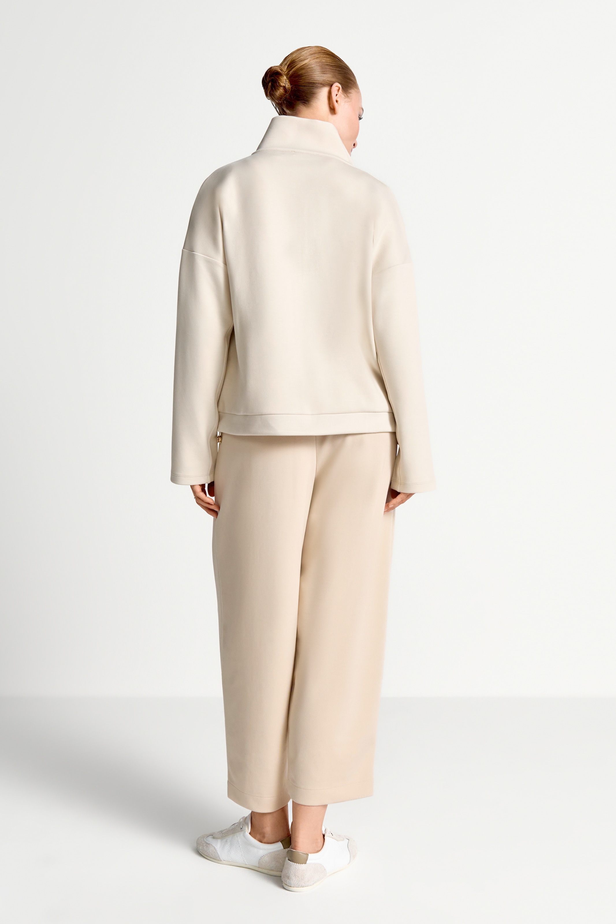 RICHROYAL Sweatjacke Tunnelzug-Saum, Stehkragen, regular fit