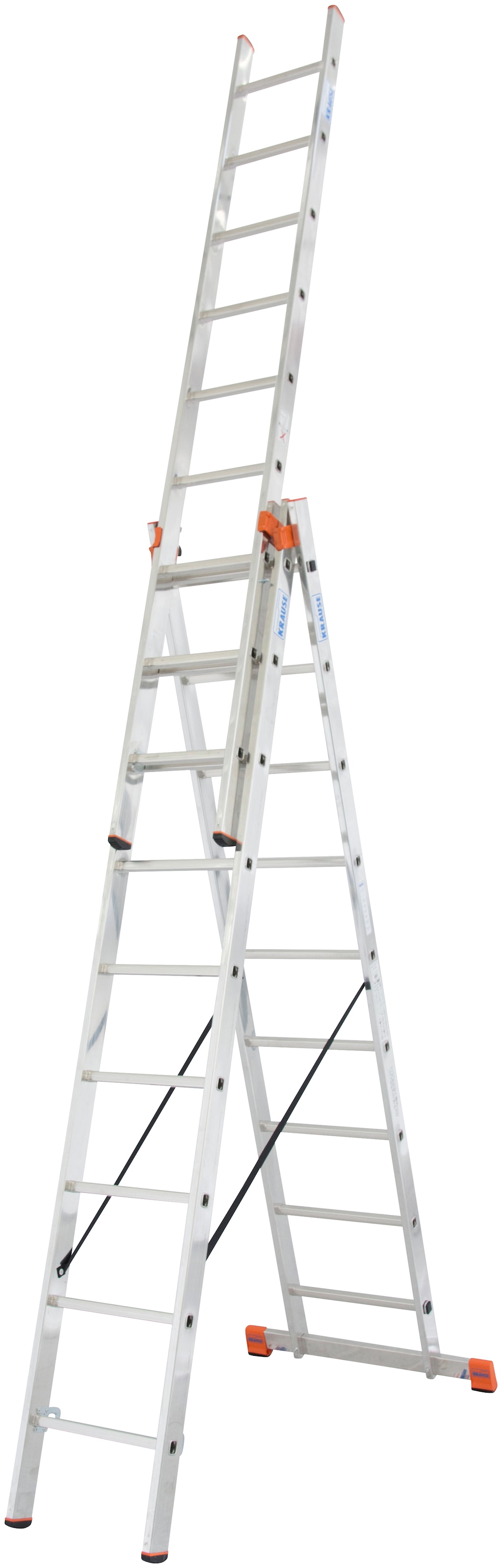KRAUSE Vielzweckleiter »Tribilo«, mit Leiternspitzen, 3x9 Sprossen