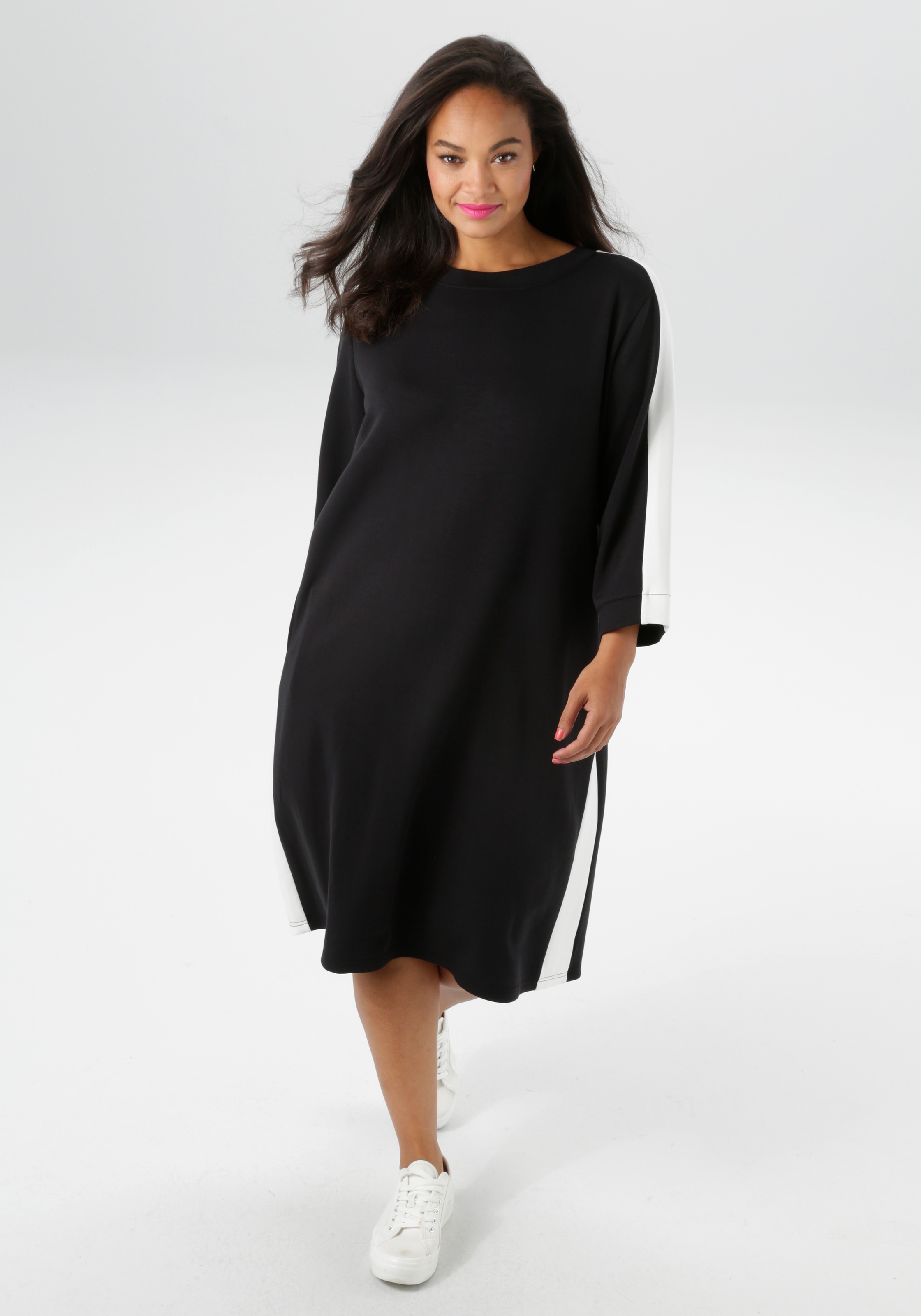 Aniston PLUS Sweatkleid, aus super weichen, elastischen Jersey-Qualität - NEUE KOLLEKTION