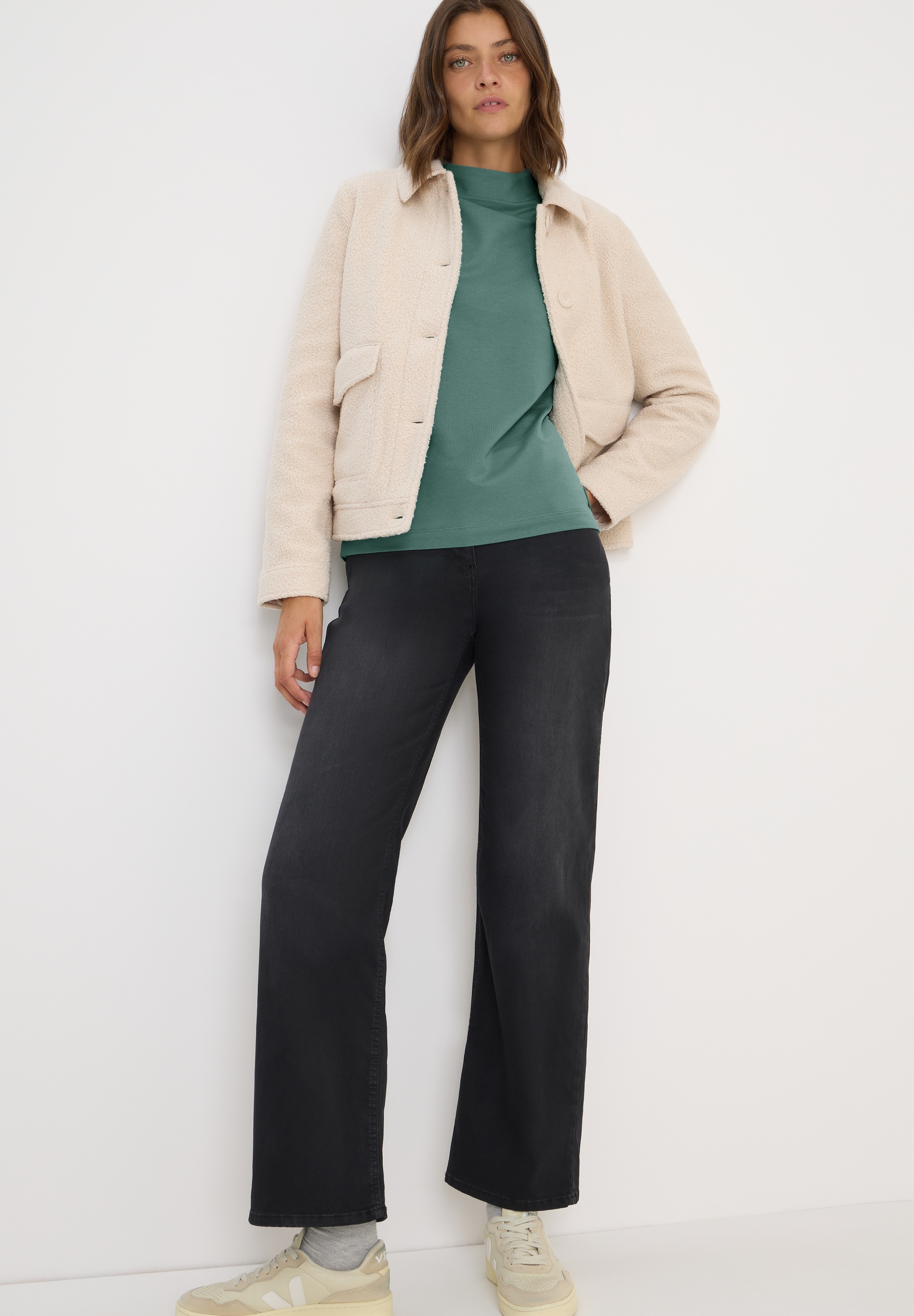 Cecil 3/4-Arm-Shirt, mit Knopfdetail