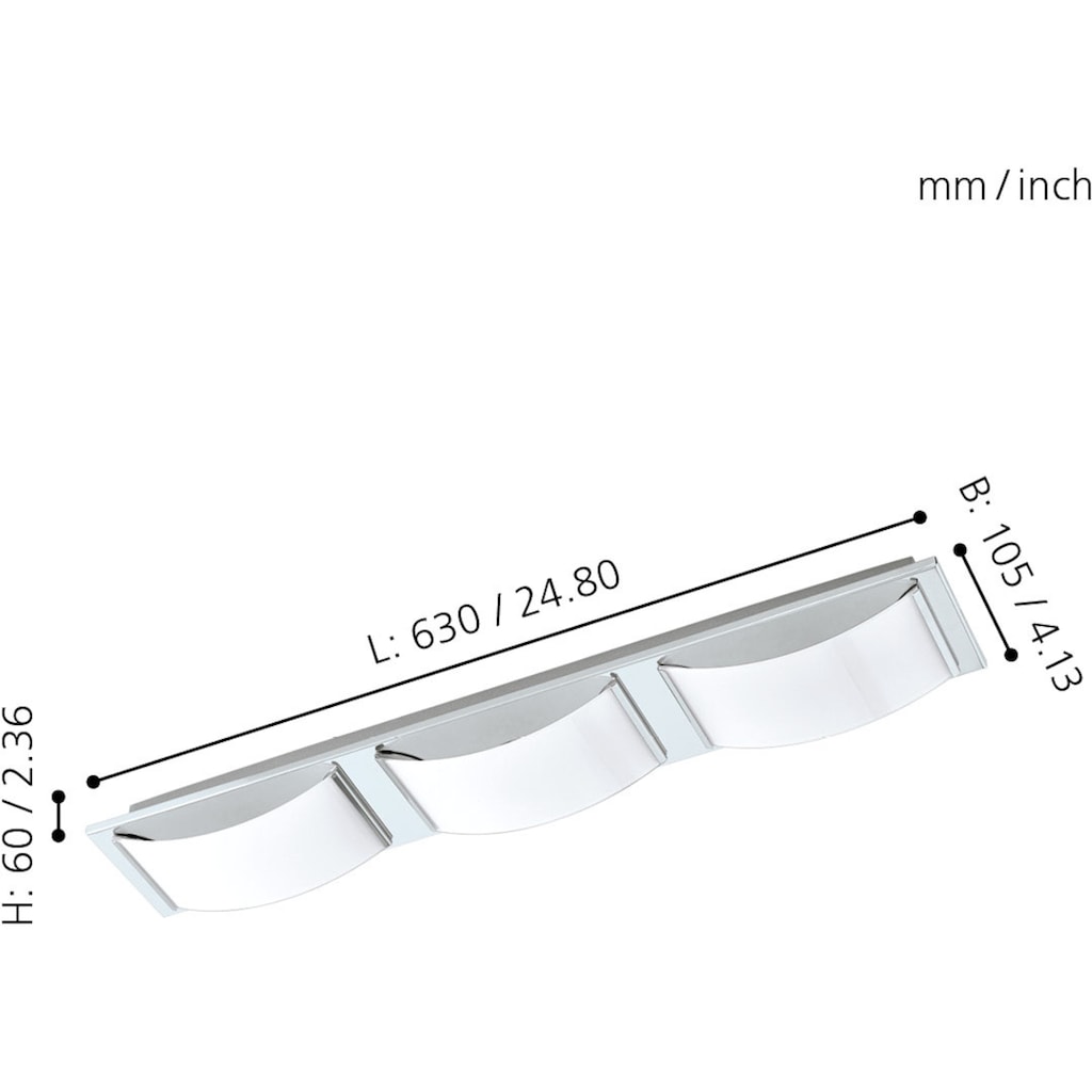 EGLO LED Deckenleuchte »WASAO1«, 3 flammig-flammig