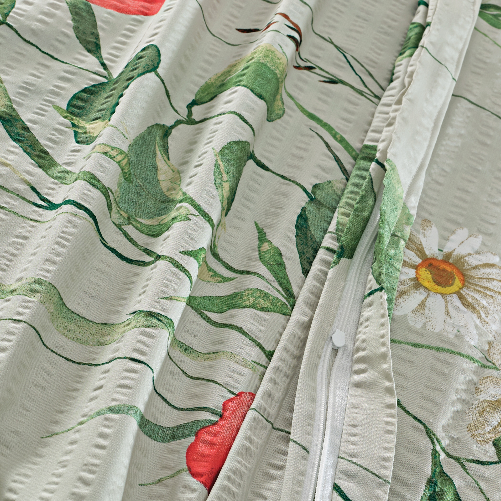 Florella Bettwäsche »»Liara grün« Soft-Touch Seersucker,  50% Baumwolle, 50% Viskose«