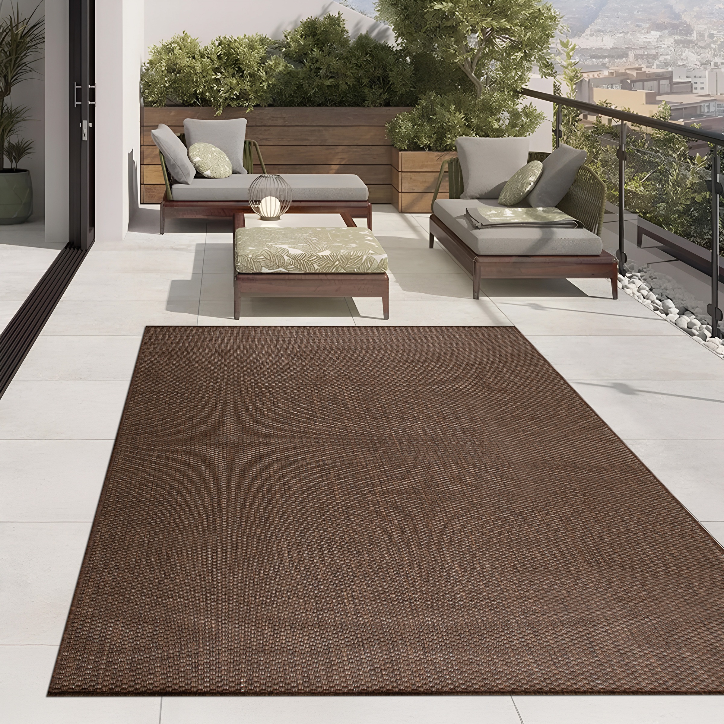 my home Teppich »Venedig auch als Läufer erhältlich«, rechteckig, 4 mm Höhe, In- und Outdoor geeignet, Sisal-Optik, Wetterfest & UV-beständig
