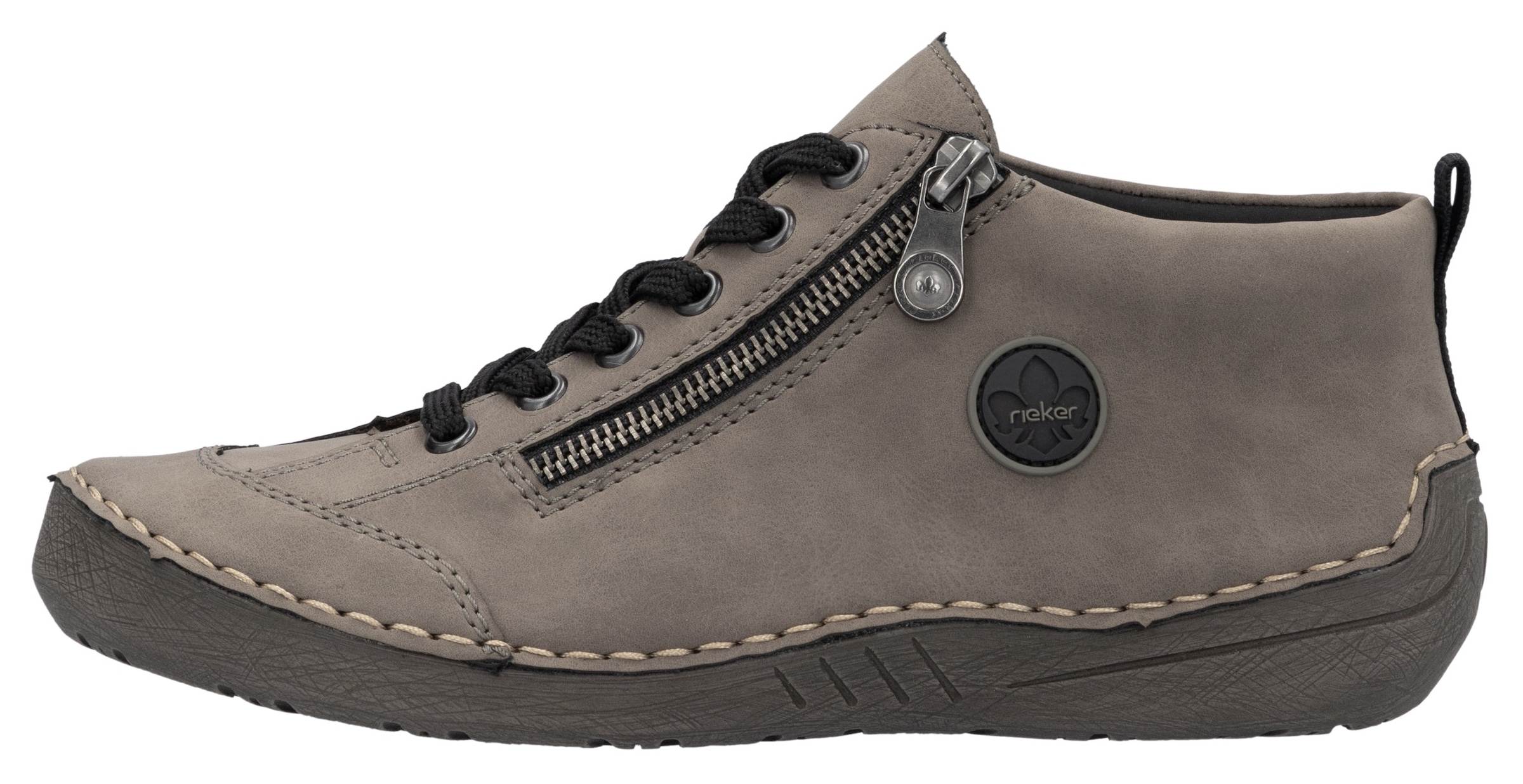 Rieker Schnürboots, Sneaker, Schnürschuh, Outdoorschuh mit Reißverschluss