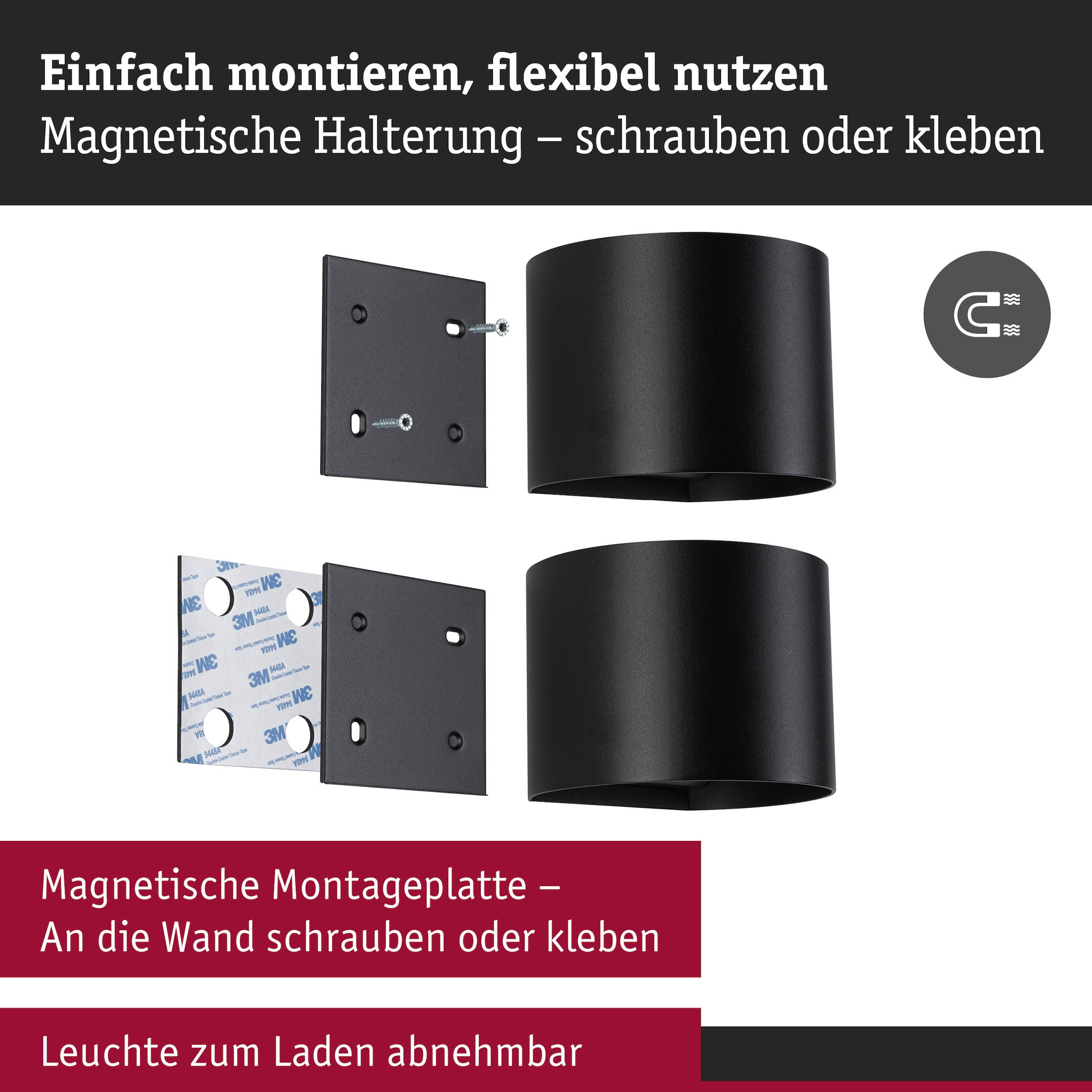 Paulmann LED Wandleuchte »Nyora IP44 2W« LED-Modul 2 Stk. Dämmerungsgesteuerter Bewegungsmelder (HF)v